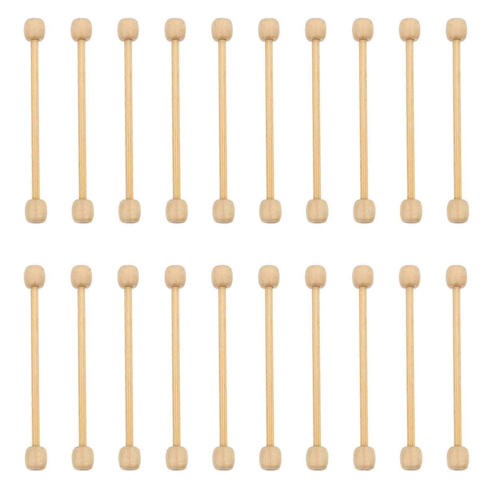 Hanger For Tapestry Hardwood Mini Sticks Craft Projects Artists Diy Prevent Falling Brown Round 20Pack