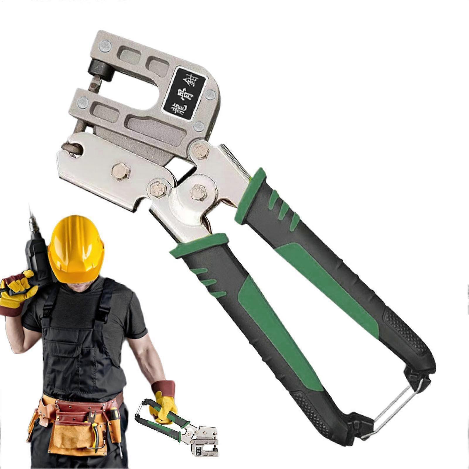 Grid Hole Pliers for Ceiling Grids, Heavy-Duty Metal Hole Punch Tool for Drilling Suspended Ceilings and Partitions