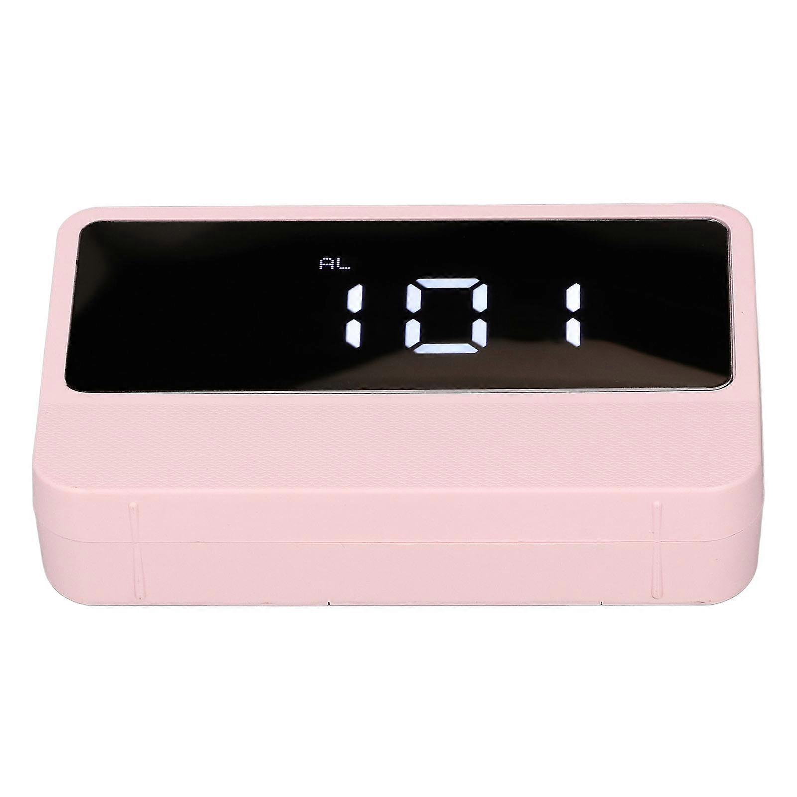LED Mirror Alarm Clock 2 Levels Brightness Digital Alarm Clock with Snooze and Temperature Display for Bedroom Office 