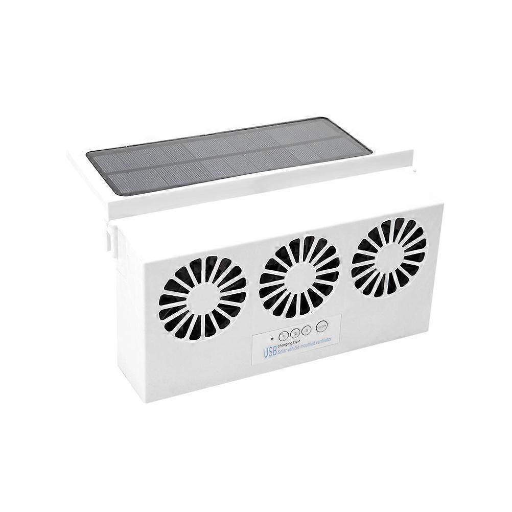 Auto Cooling Fan Solar Powered Fan For Car Self Protection Feature 9.4×2.4×5.1in 1Pack