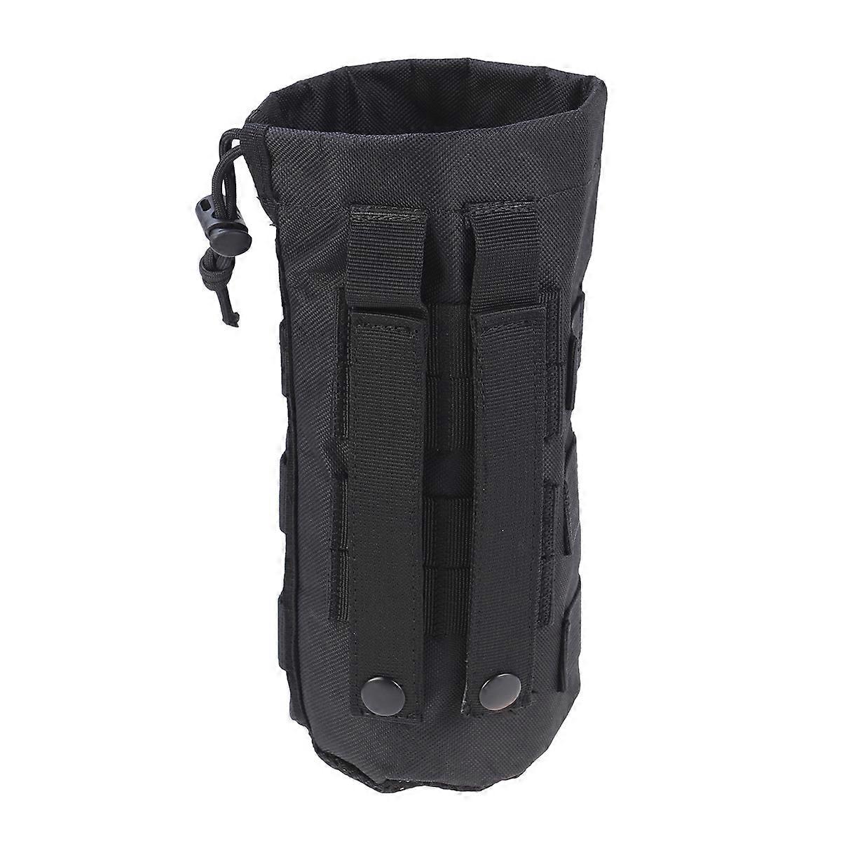 Portable Water Bottle Carrier Bag with Drawstring Closure, Mesh Bottom & Buckles for Hiking, Camping & Outdoor Activities