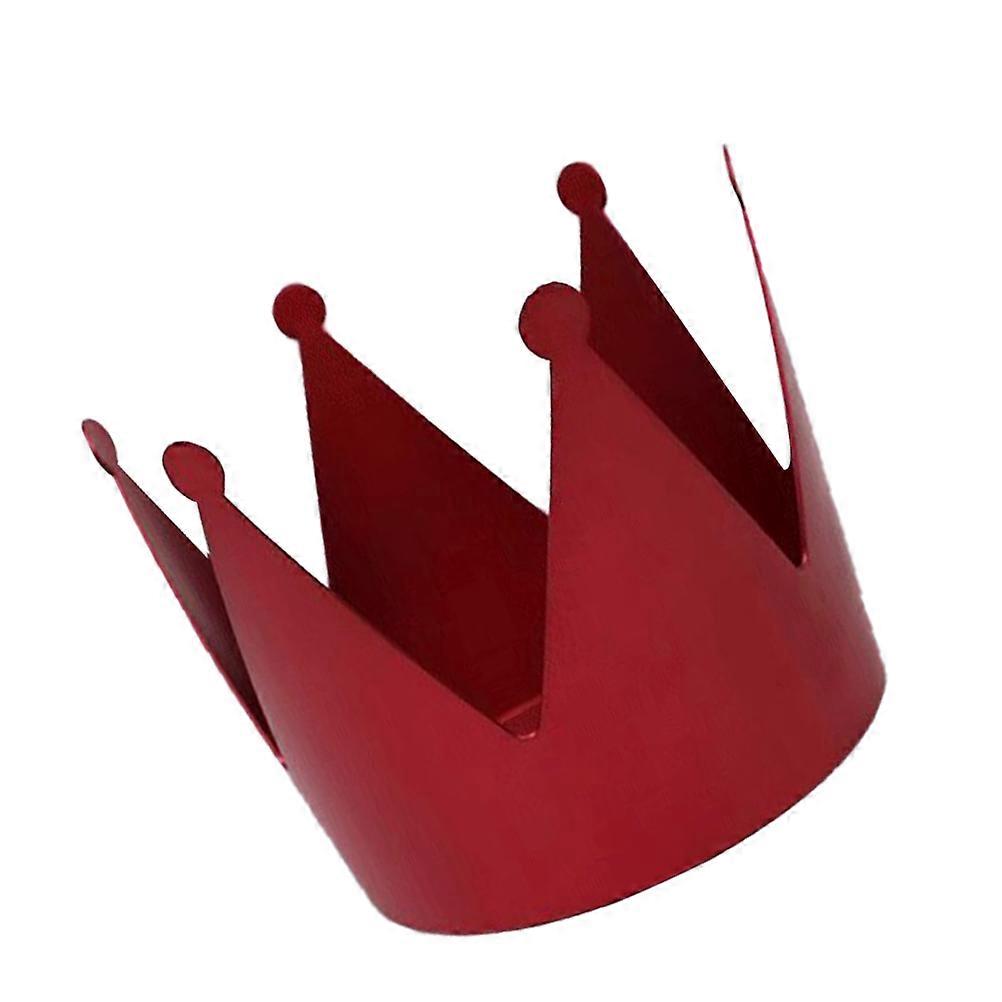 Party Box Metal Gift Box for Storage Use Crown Design 1Pcs Red