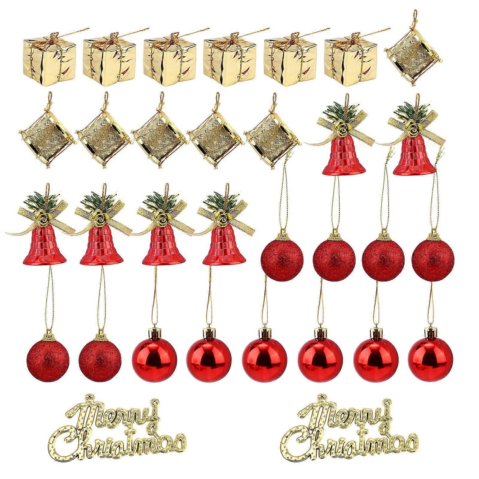 Tree Ornaments Assorted Color Festive Party Style Pine Cone Decoration 32Pcs