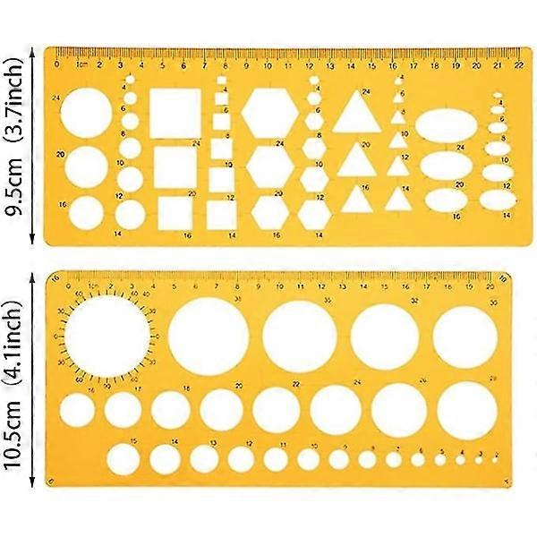 6 Pieces French Curve and Template Ruler Set Drawing Template Circle Stencils for Art Studio or Personal Sketching