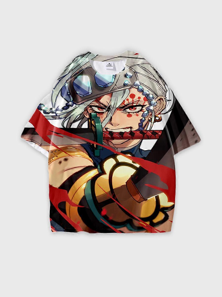 T-shirt round neck Character Pattern loose short sleeve P293