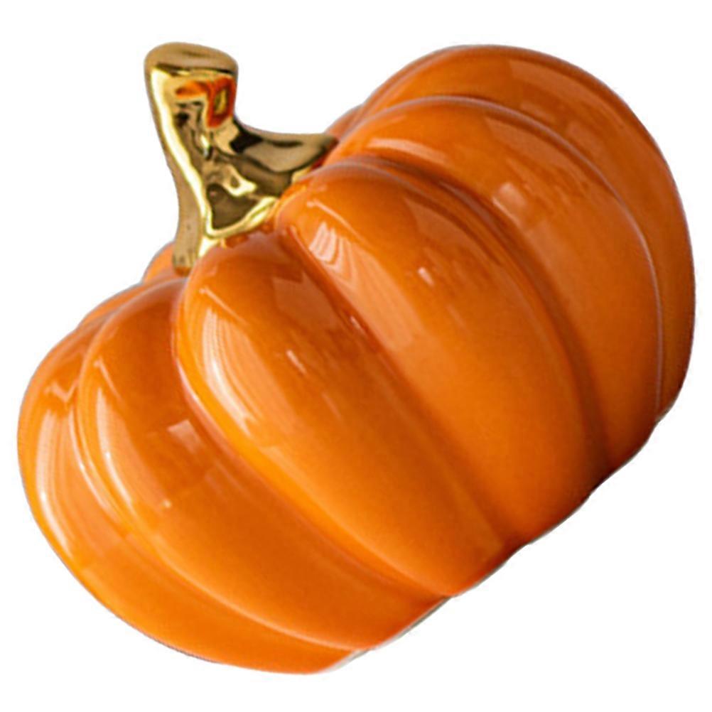 Ceramic Pumpkin Decor Creative Halloween Tabletop Adornment for Home, Bedroom, Living Room Unique Photo Prop, Festive Decoration with Realistic