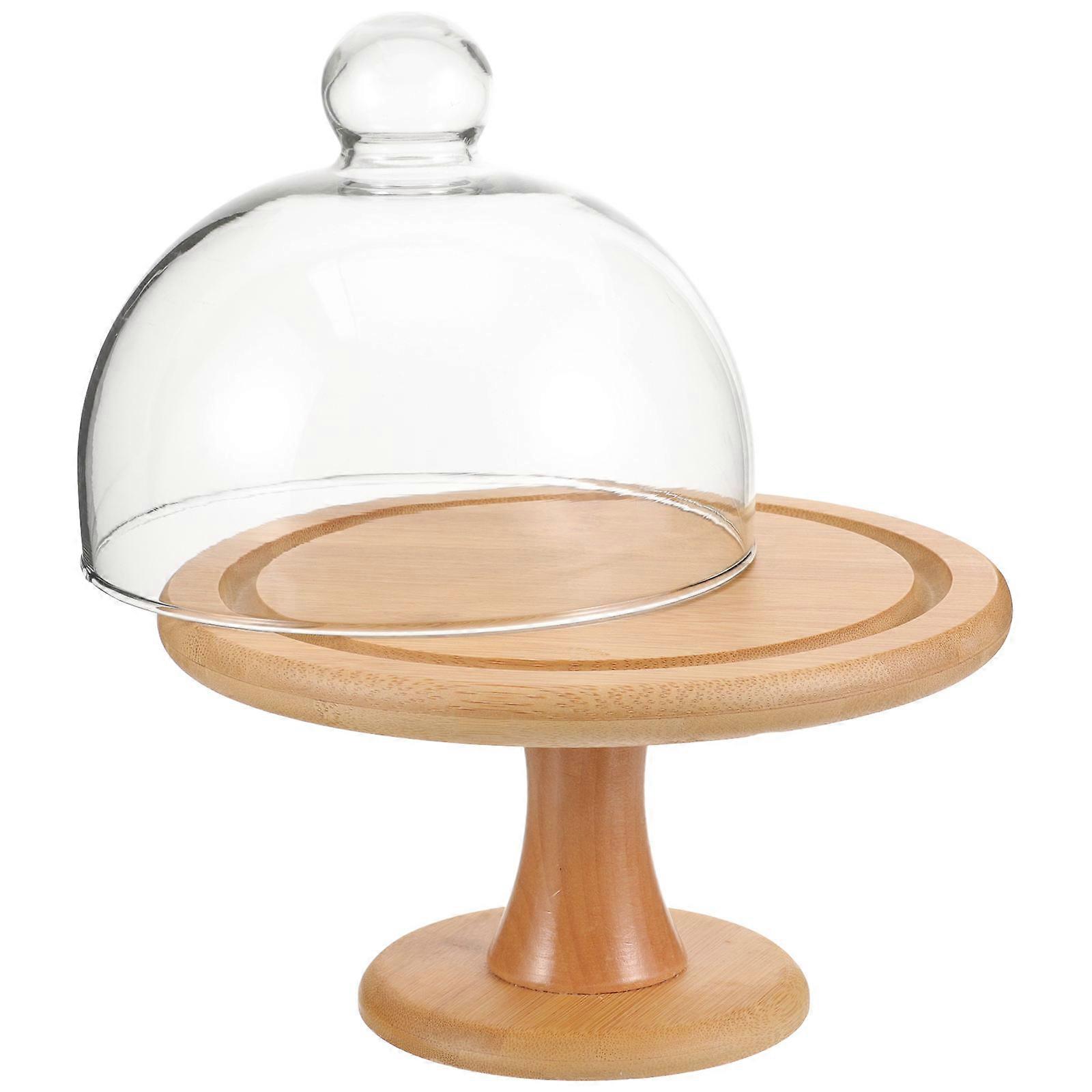 Round Cake Stand With Dome Cover Suitable For Outdoor Events Birthday Decorating Display 1Pack