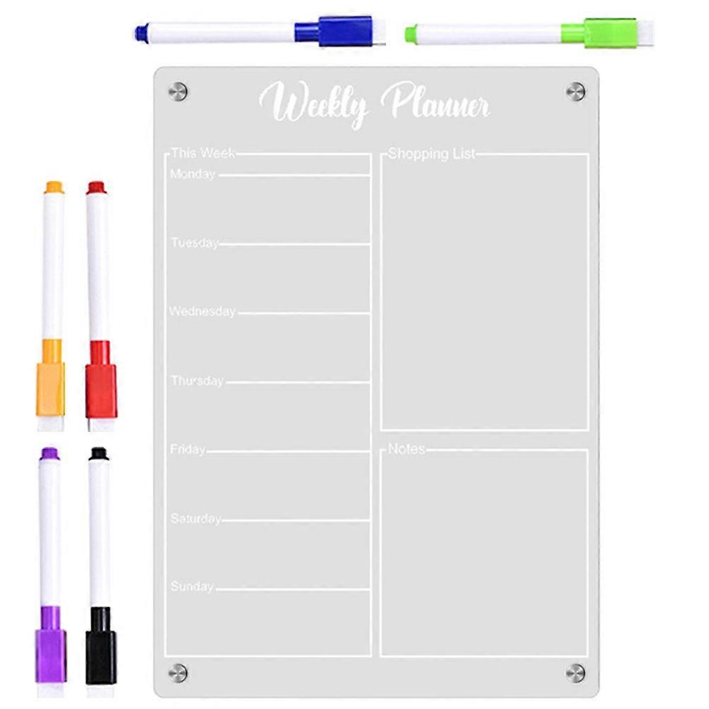 Refrigerator White Board Erasable Planning 29 7X21CM For Iron Cabinets 1Set