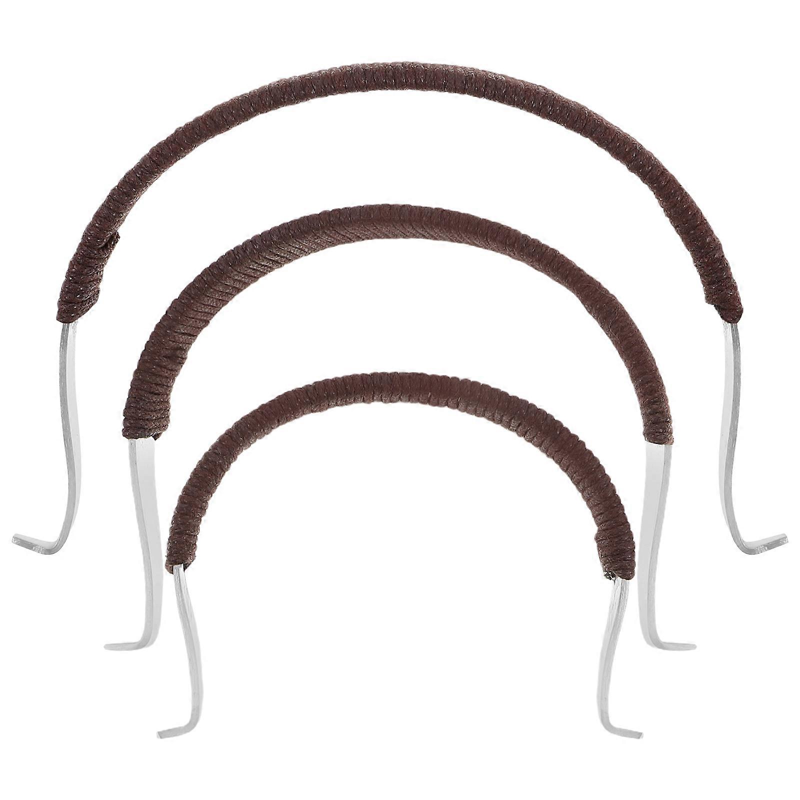 Stainless Steel Teapot Handle with Wax Wire Coffee Color for Kitchen Use Heat Insulation and Comfortable Grip 3Pcs