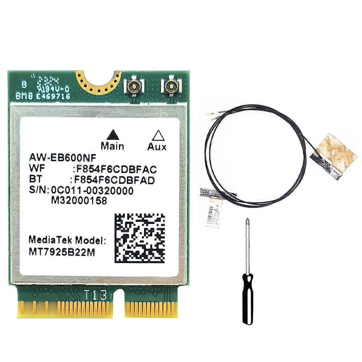 MT7925 WIFI 7 Card+Internal Antennas 2.4G/5G/6G WiFi Card Adapter