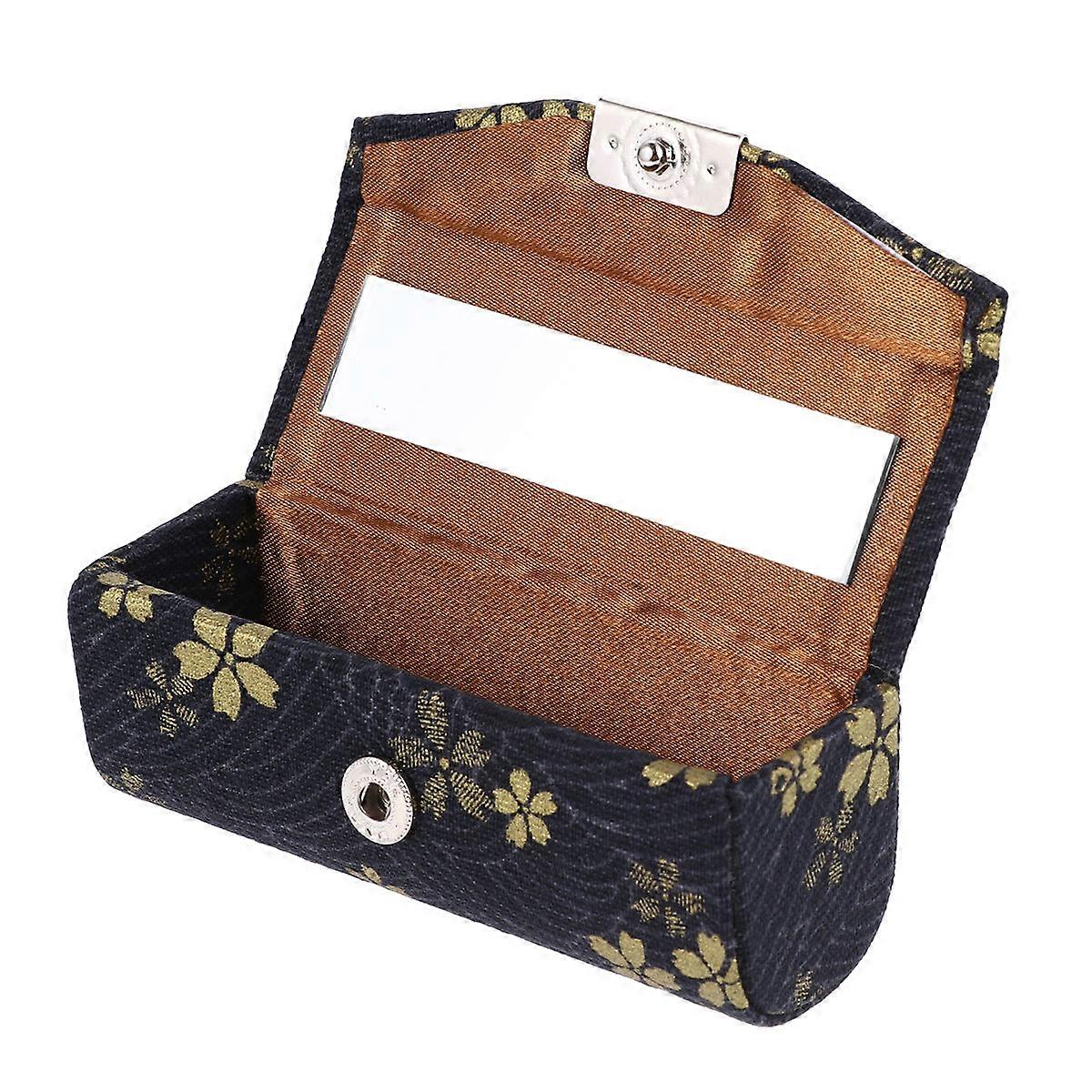 Black Fabric Lipstick Organizer with for Home Use Elegant Display Case Ideal for Gifts 1Pc