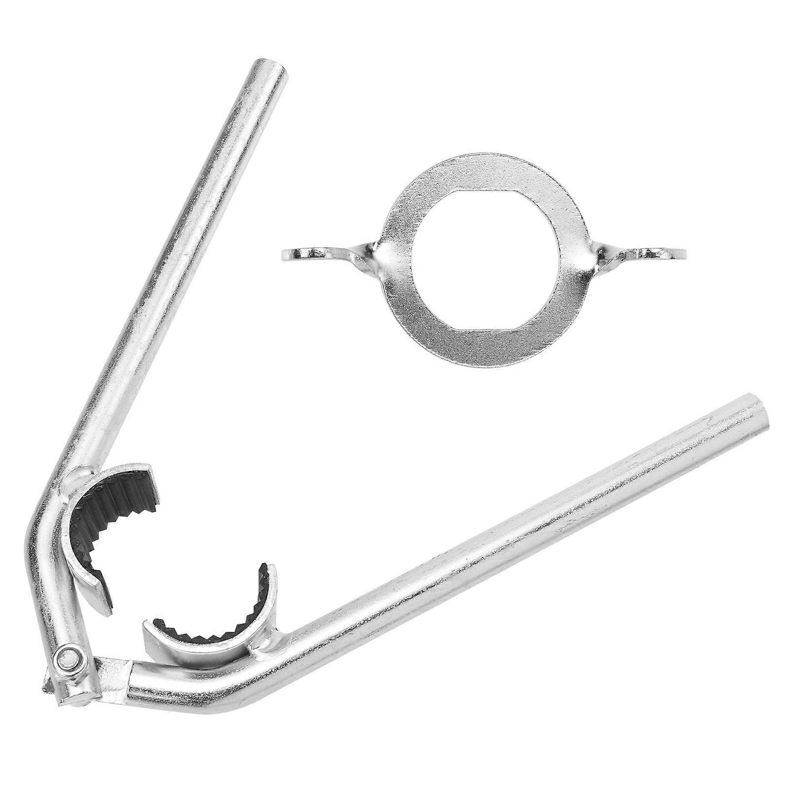Silver Iron Faucet Filter Nozzle Wrench MultiFunction Adjustable Spanner Tool for Repairing 2pcs