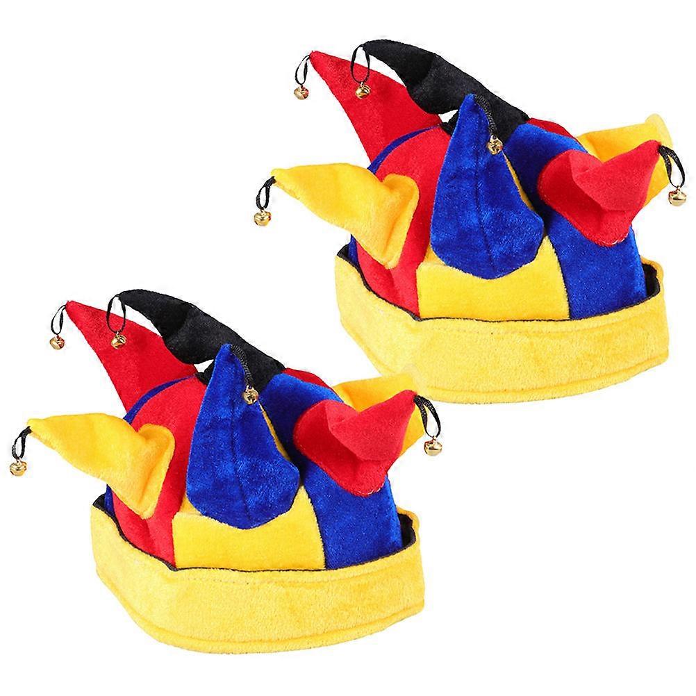 Funny Clown Hat with Bells for Working Made of Cloth One Size Fits All