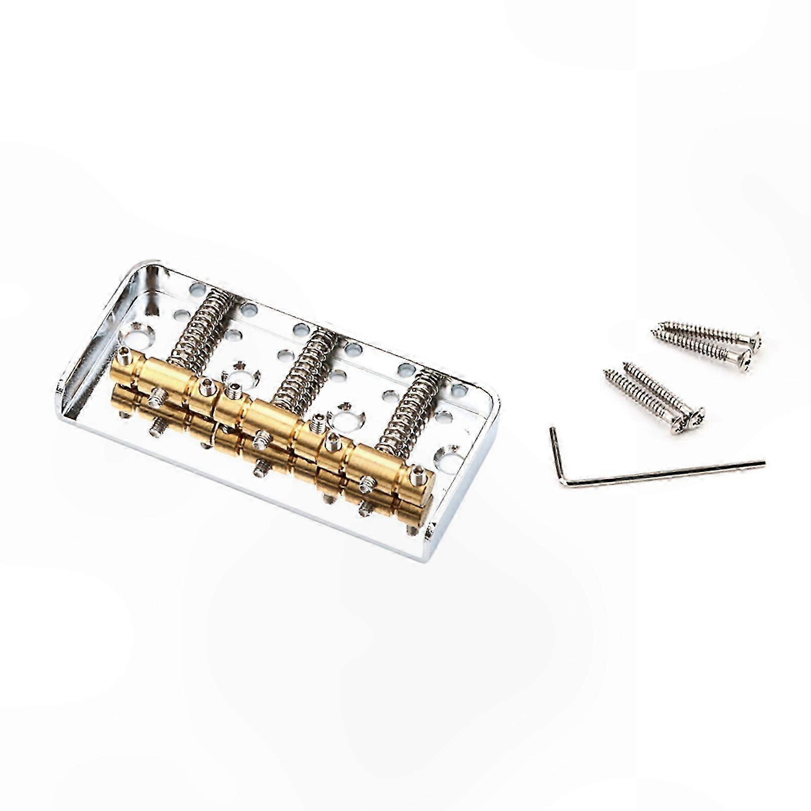 Elgitarrbrygga med skiftnyckelsats 3 sadelfästen gitarrbrygga gitarrbrygga 6-strängad gitarrbrygga skruvar set