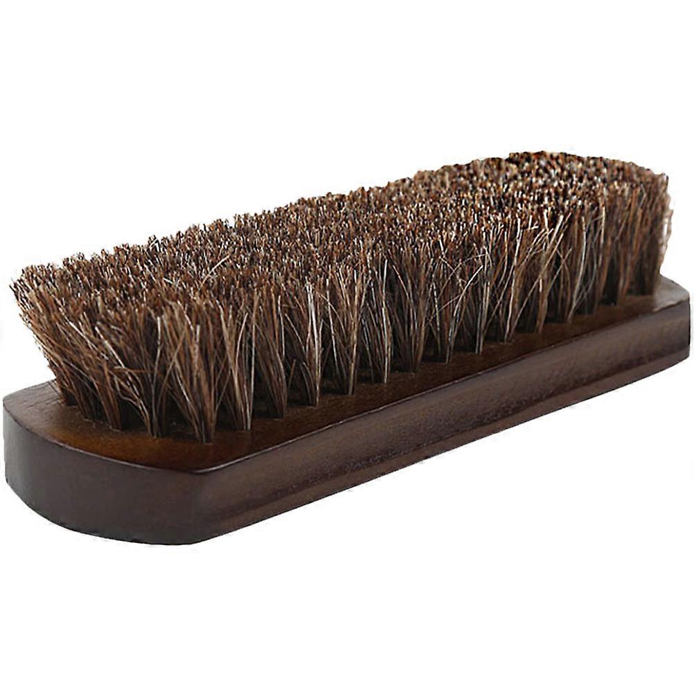 Shoe Care Brush with Horse Hair Bristles for Gentle Cleaning, Oiling, and Polishing – Soft Wooden Handle, Easy to Use for Boots and Shoes
