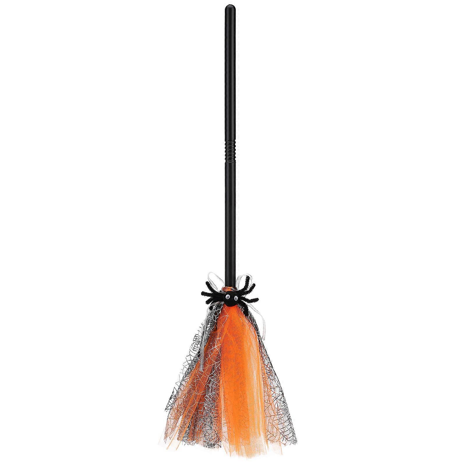 Halloween Broom Toy for Kids Cosplay – Purple Witch Prop Accessory