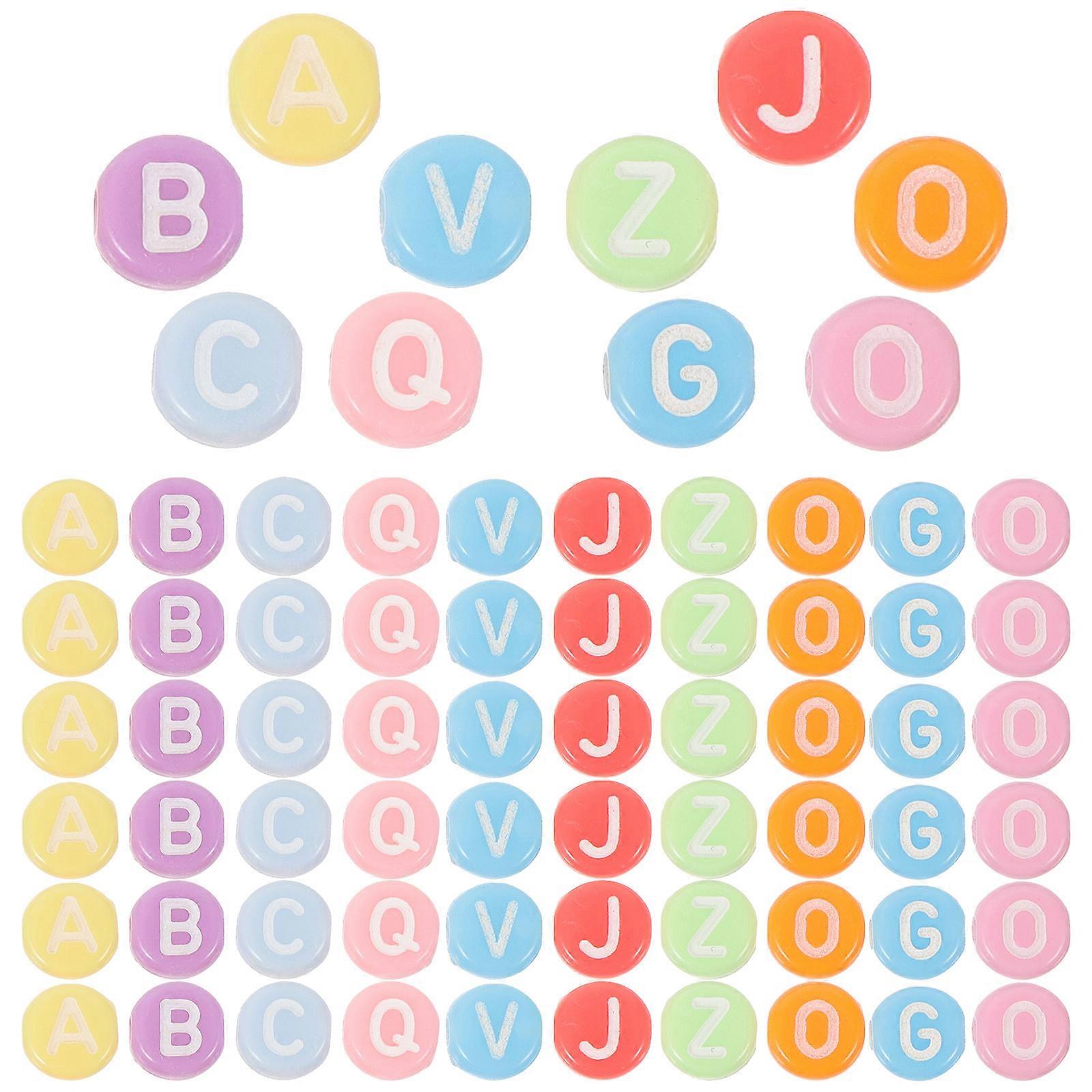 Colorful Acrylic Alphabet Beads 100pcs Set for DIY Jewelry Making Durable and Safe Beads for Bracelets Crafts and Creative Projects