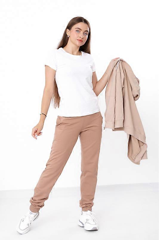 Women’s Fleece-Lined Pants – Soft Brushed Fabric with Pockets & Ribbed Cuffs, Demi-season,  HC 8391-023
