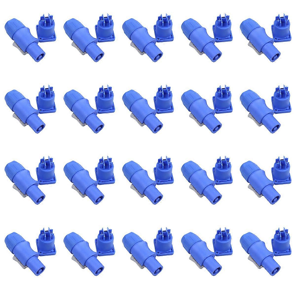 20 Set PowerCON Type A NAC3FCA+NAC3MPA-1 Chassis Plug Panel Connector