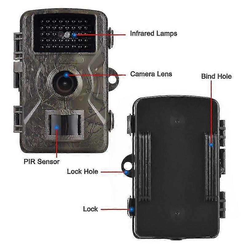 Wildlife Trail Camera, 1080p 16MP Scouting Tracking Camera with Night Vision