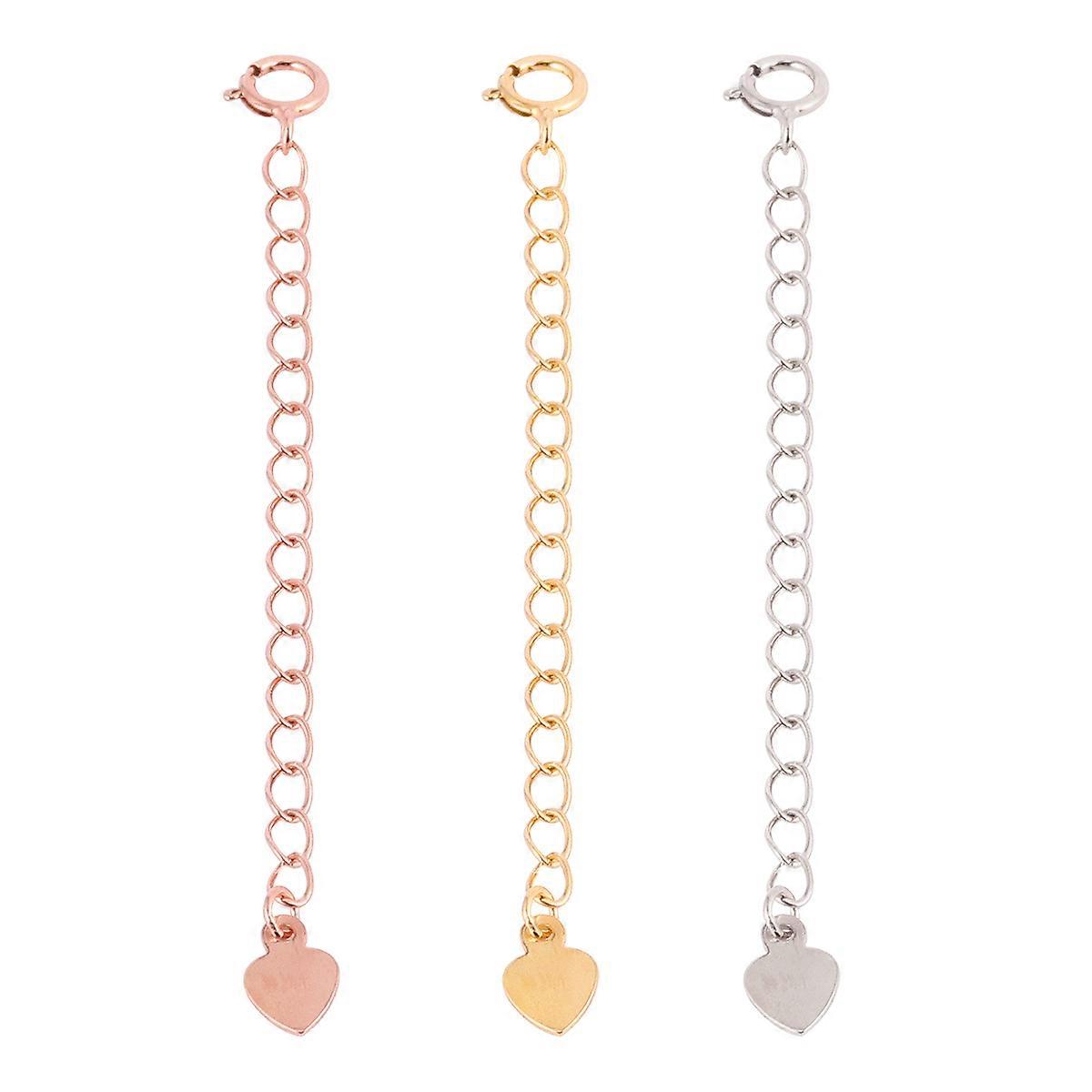 Silver Necklace Extension Chain for Jewelry Accessories Made of 5.5cm