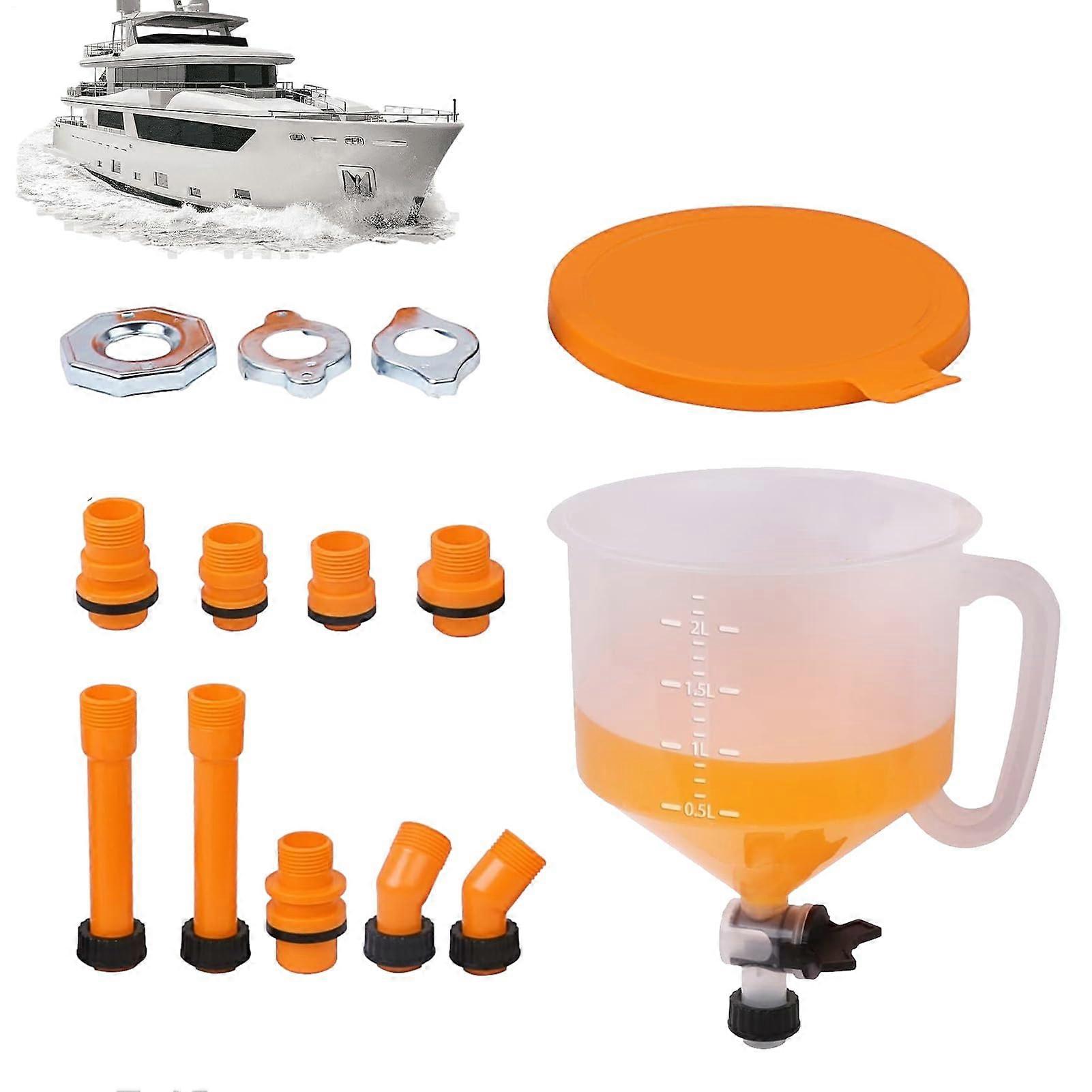 Coolant Funnel Kit  Car Coolant Filling Set  15Piece Radiator Flush Set