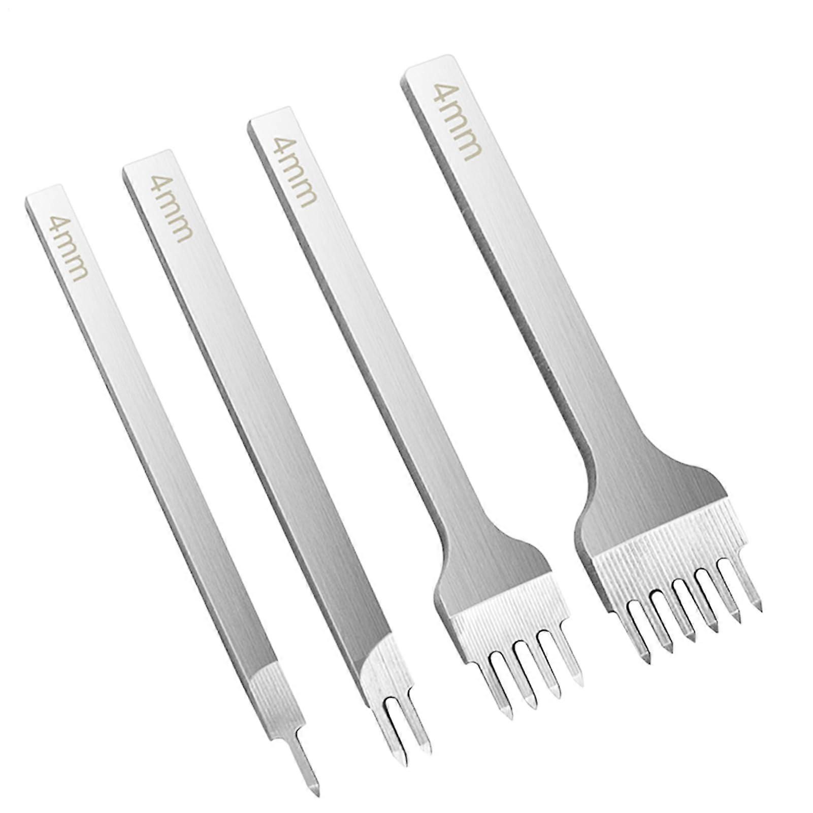 Leather punch pliers – Set of 4 leather punch tools for leathercraft – manual tool for leather goods for men and women, hobbyists and beginners.