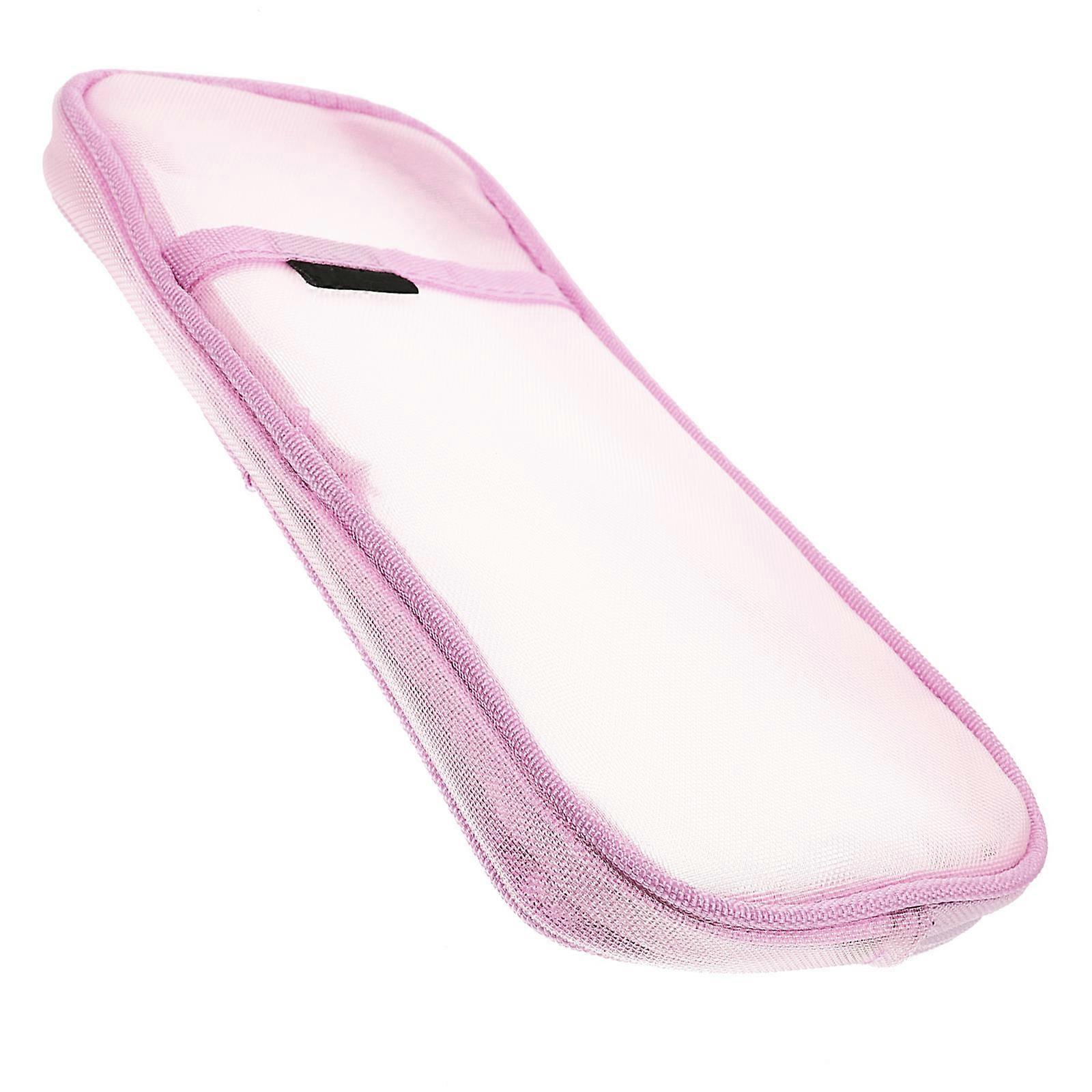 Pink Multifunctional Pen Bag Rectangular School Travel Use 23.5X11cm Zipper Closure 1Pack