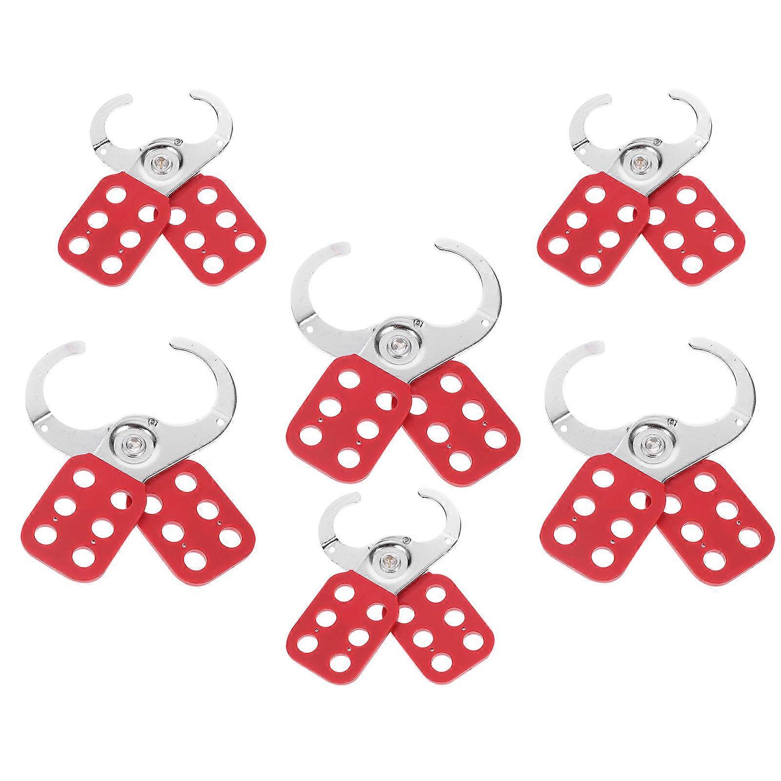 Red Safety Insulation Hasp Locks Made of Premium Steel and Nylon for Home Use 6 Pieces