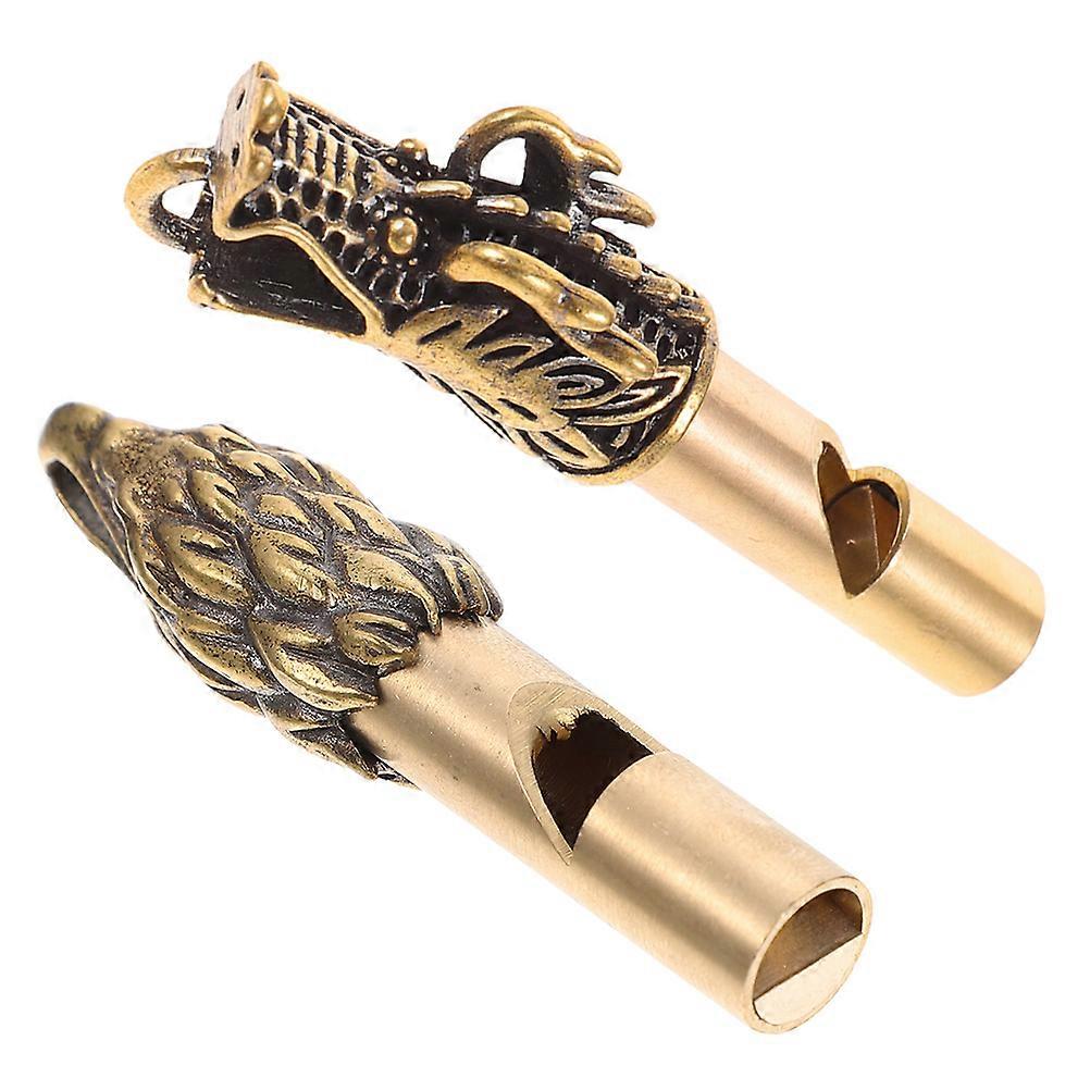 Copper Whistle Keychain Pendant – 2pcs, Portable Emergency Whistle for Referees & Outdoor Activities, Loud Crisp Sound, Easy to Carry