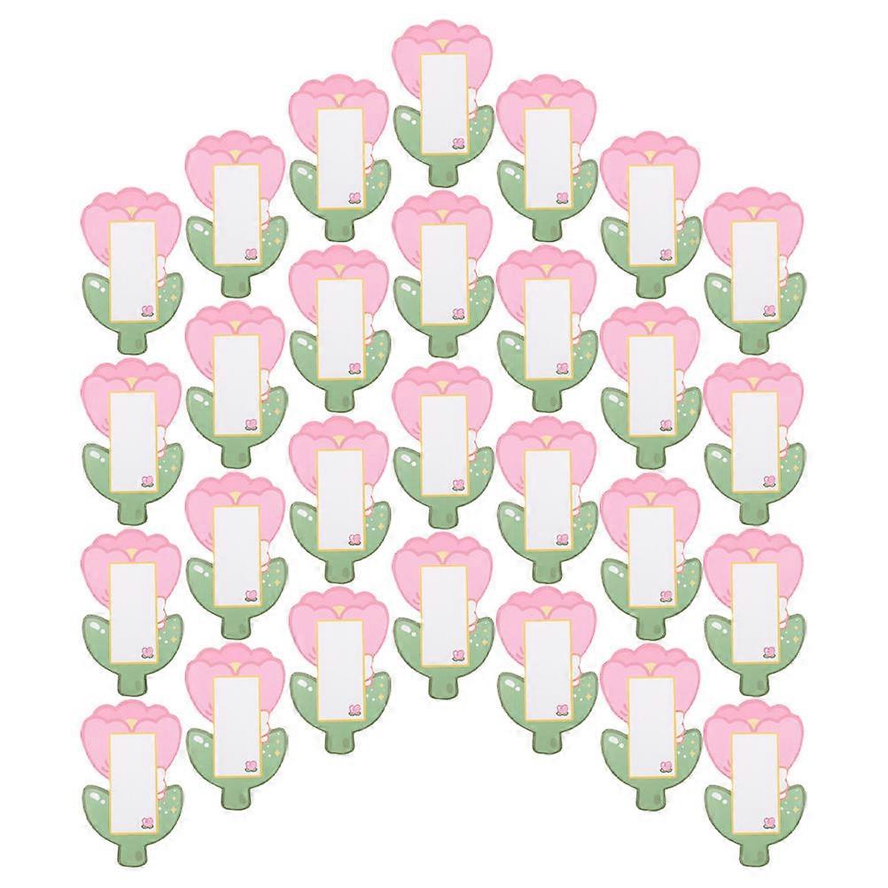 Creative Pink Scratch Off Cards for Parties and Giveaways 40pcs Tulip Shaped DIY Game Favors