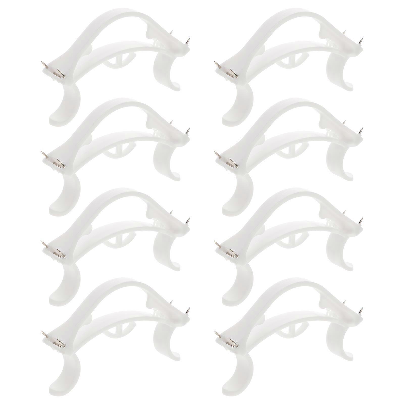 Multi-Purpose Utility Hook Accessory 8Pcs Reusable Wall And Ceiling Mounting White For Decoration Accessories