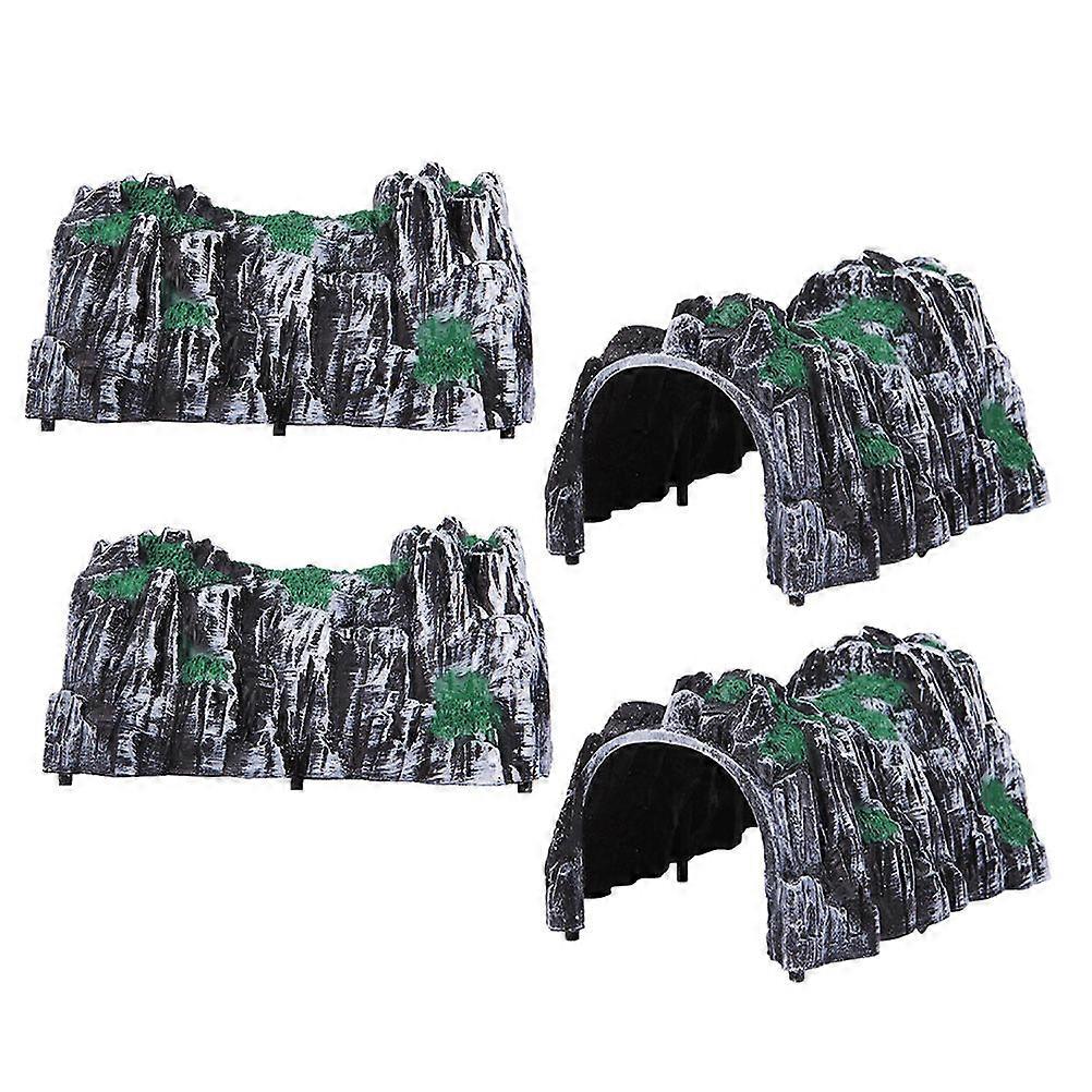Cave Model For Games Imagination Training Kids Lightweight Plastic 4Pcs