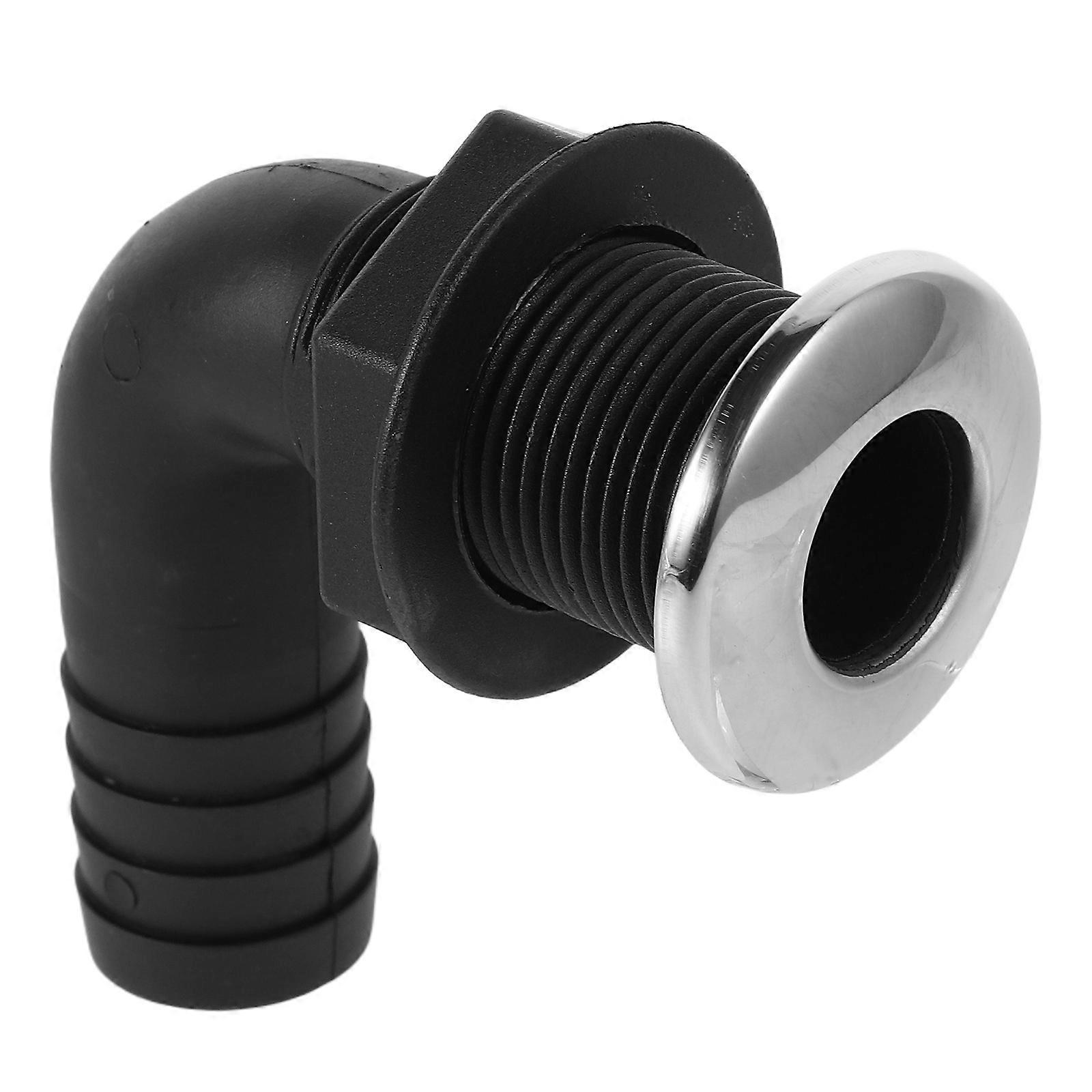 Boat Thru Hull Exhaust Scupper Drain Valve Nylon Black for Kayak & Boat Hull Drainage