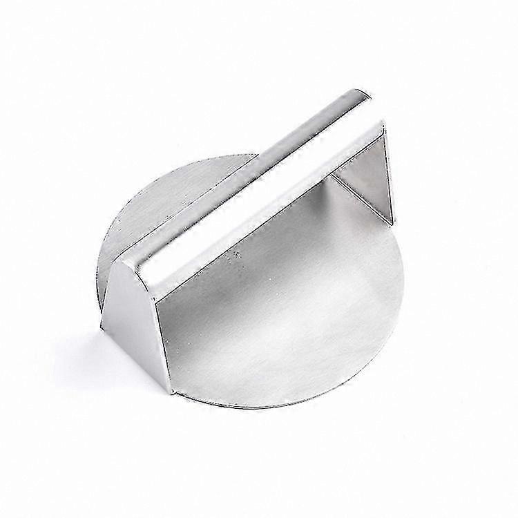 Silver Round Stainless Steel Burger Press, 1pc
