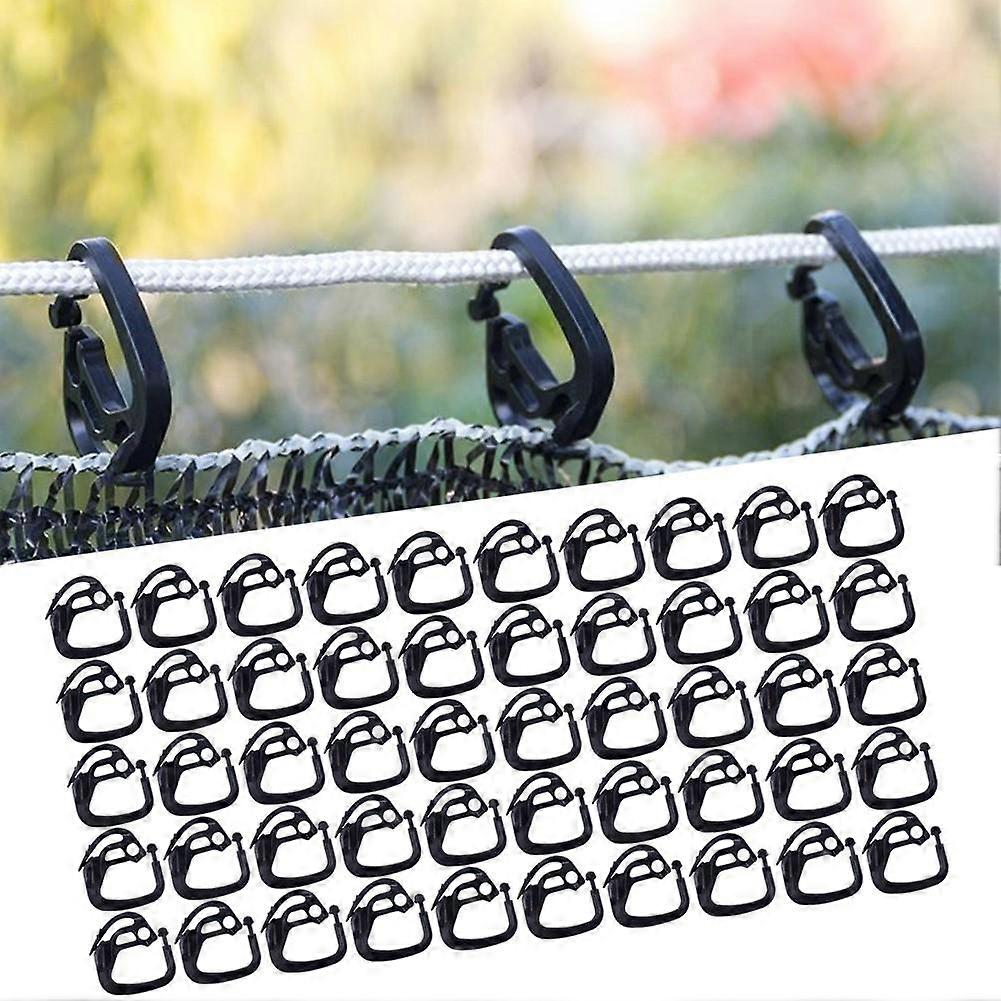 Black Hooks Fence Netting Clips Hanging Lightweight Plastic