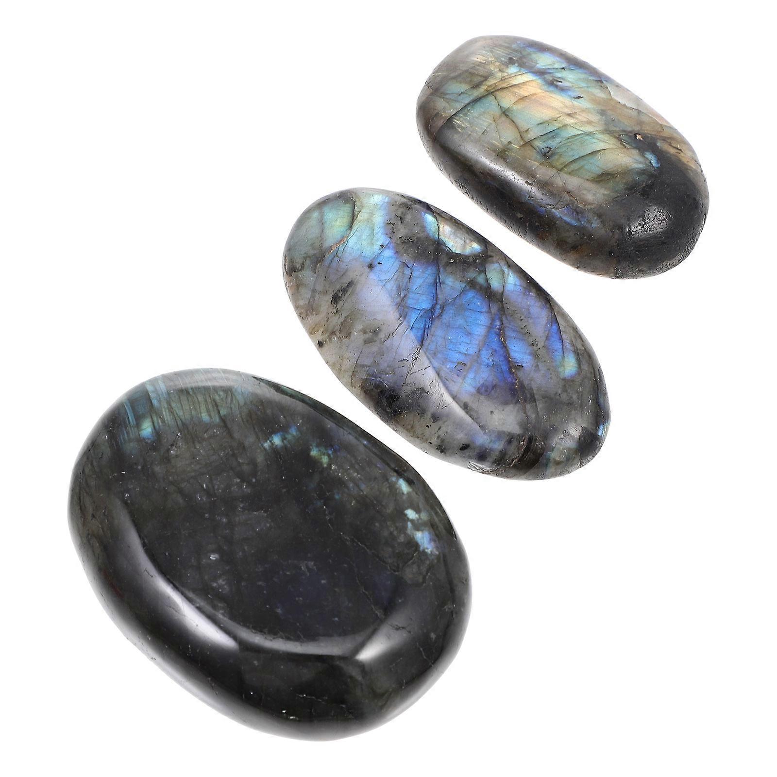 Natural Crystal 3Pcs Multi Color Crystal Stones Perfect Handheld Size for Decor