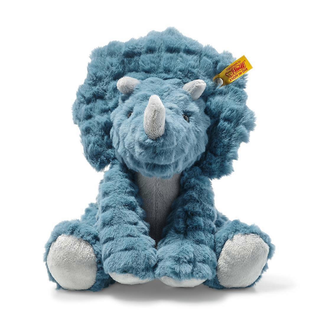 Steiff Dinosaur Plush Toy Dixi Triceratops Blue Collectible Stuffed Animal 28cm