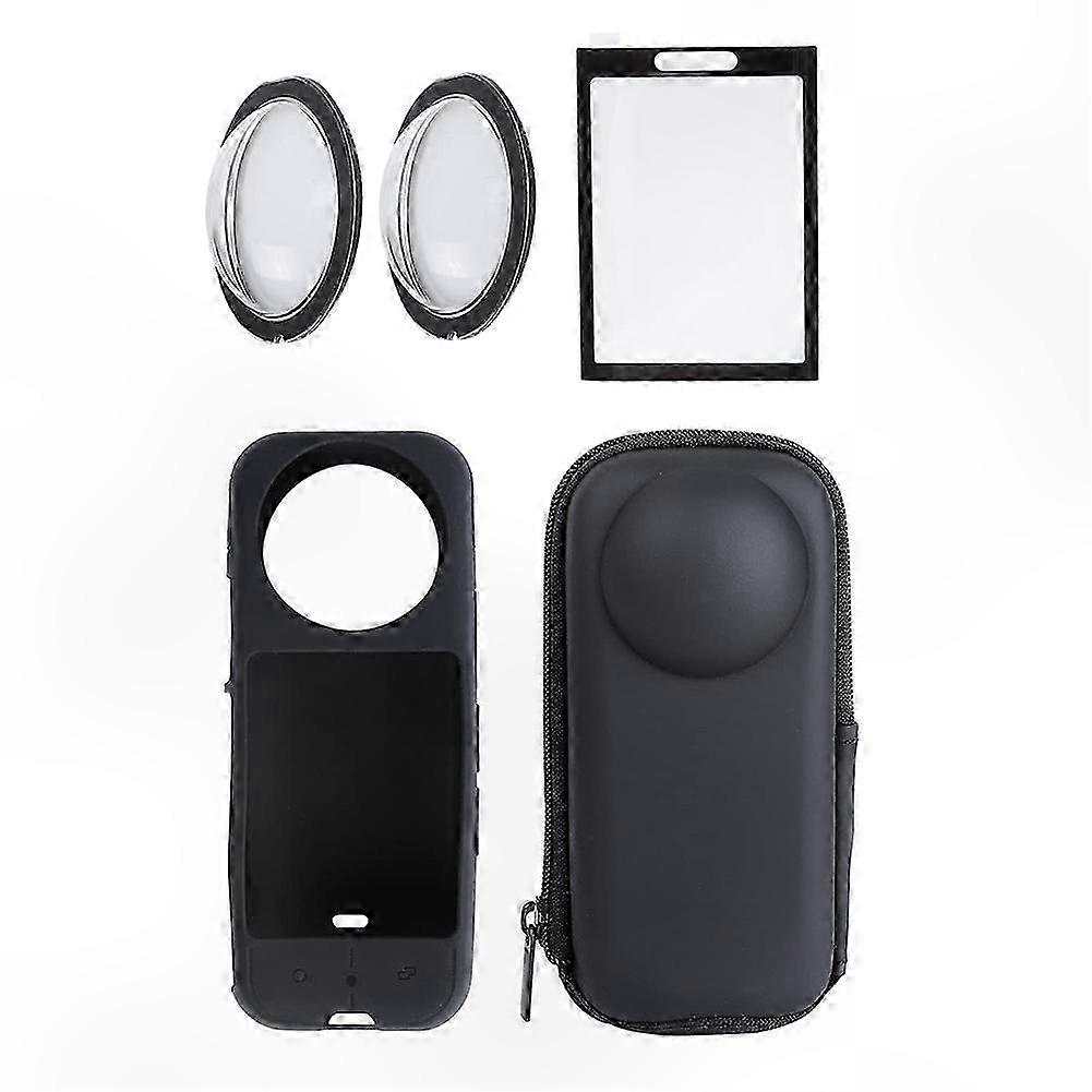 For X3 Camera Protective Accessories Kit, Lens Guard/Silicone Protective Cover/Screen Protectors/Camera Case