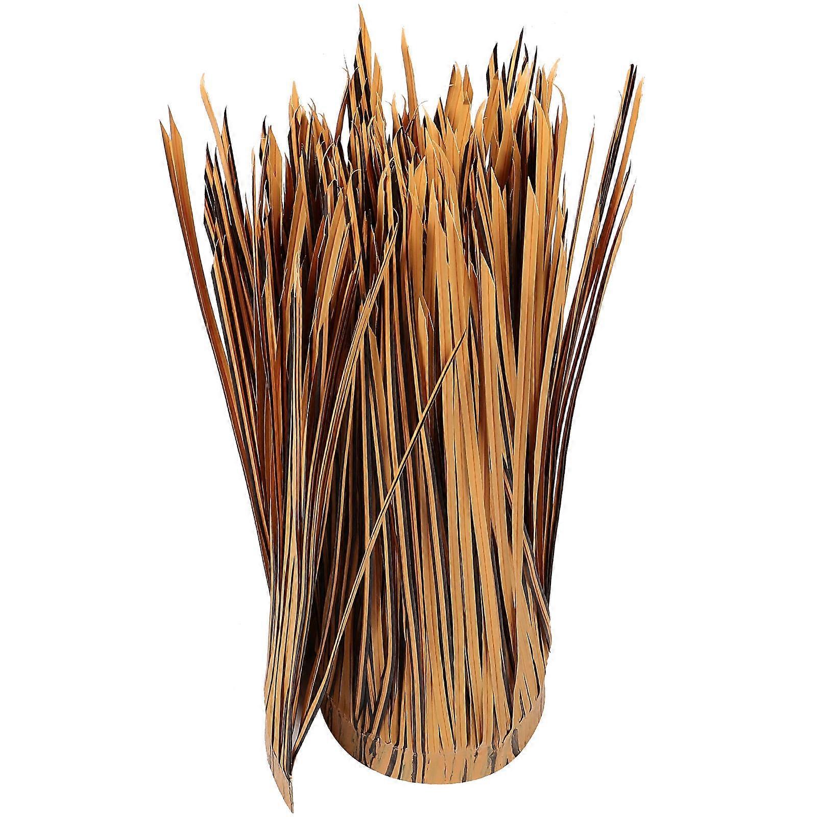 Decorative Roof Garden Thatch Roofing Resort Decoration Weather Resistant Material Light Brown 1Pack