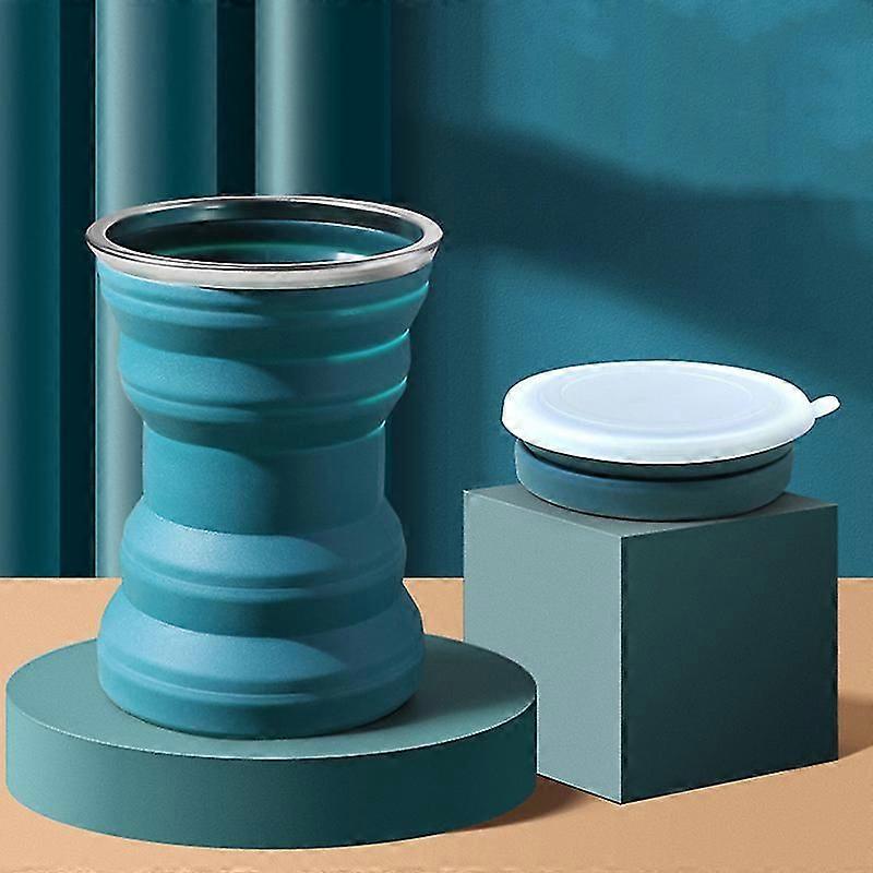Folding Water Bottle Cup 320ml Foldable Silicone Coffee Drinking Cups Mugs