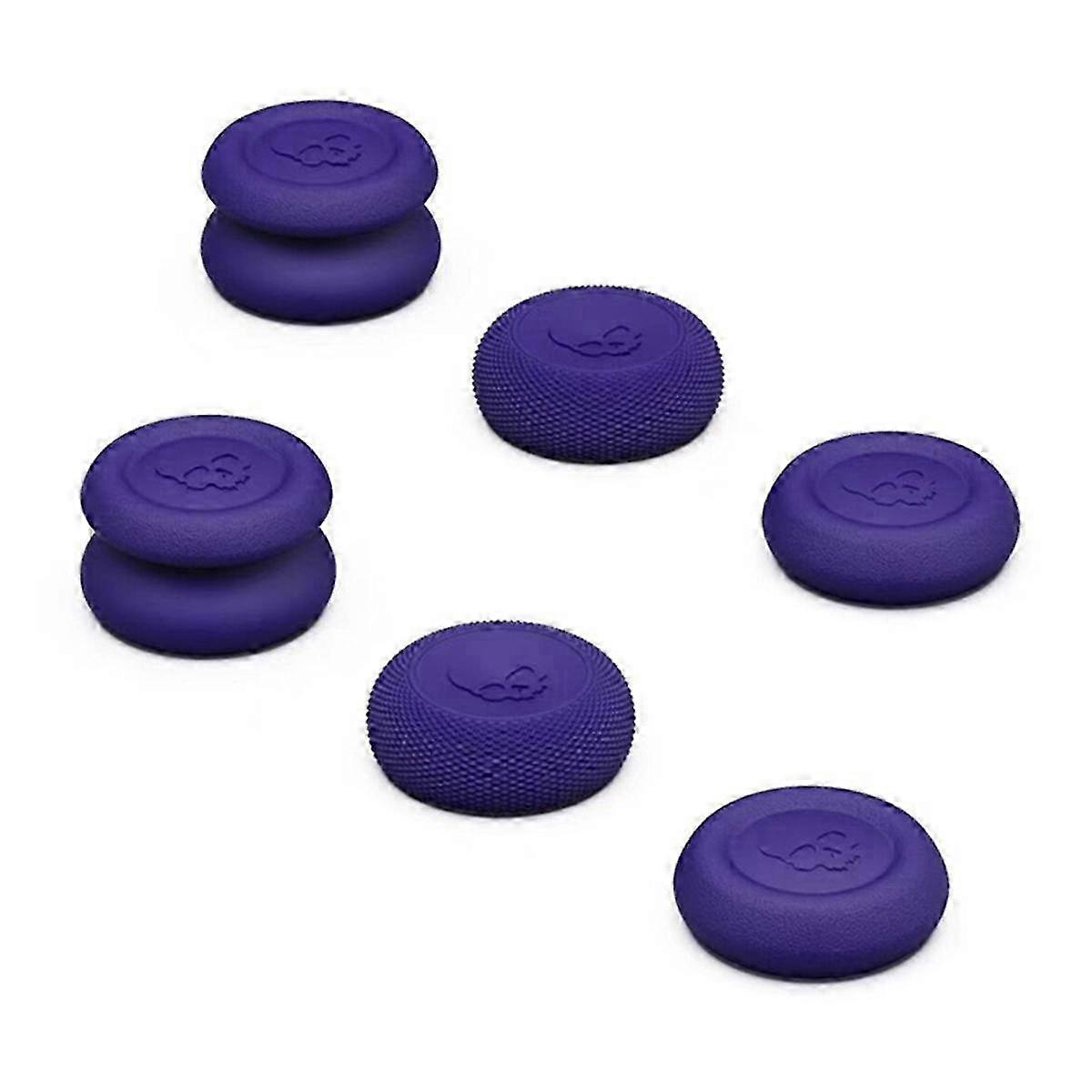 6pcs Thumb Stick Grip Caps Non-Slip Handle Rocker Button Cap for Game Controller Accessories Purple