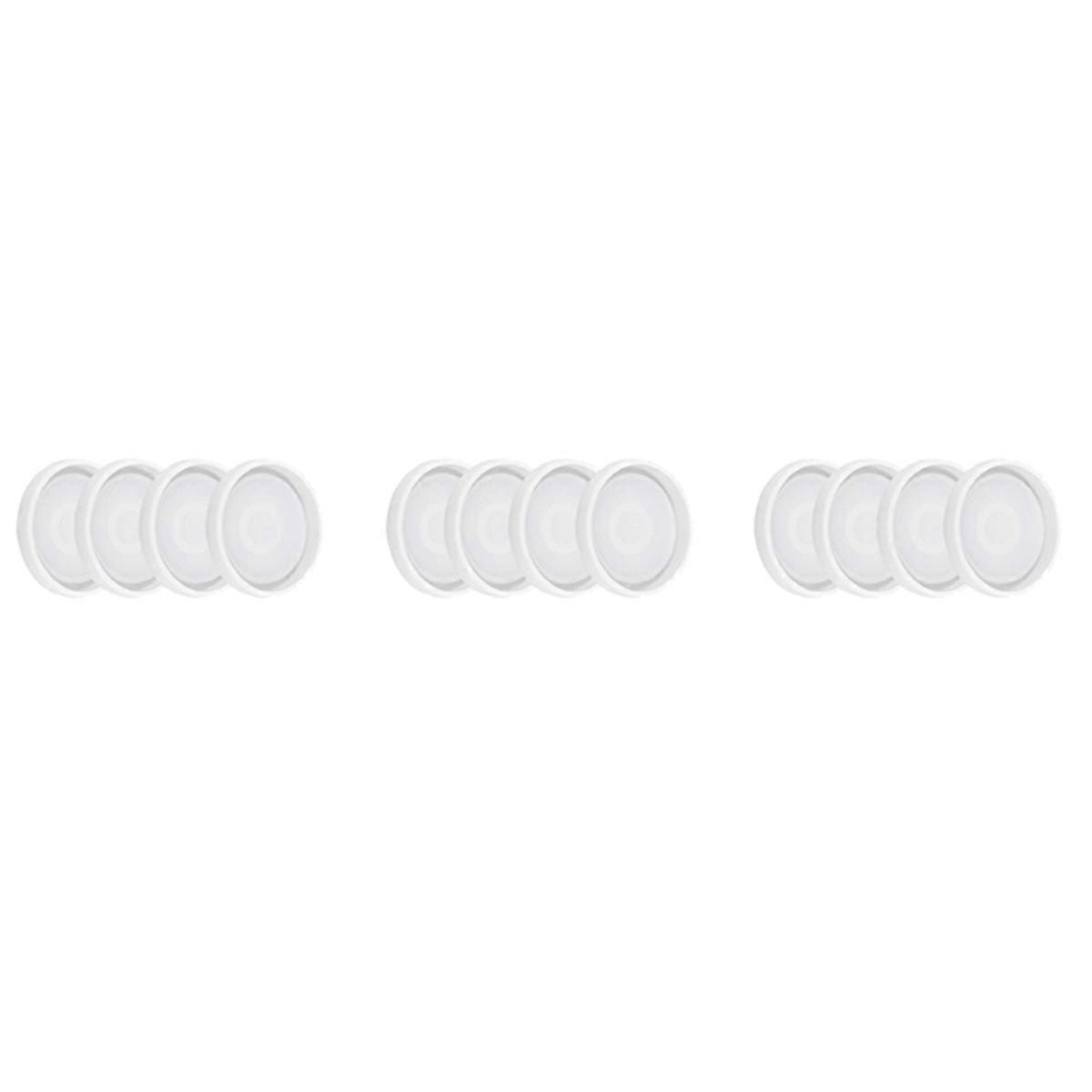 12 Pack Round Silicone Coaster Molds,Clear Epoxy Molds for Casting with Resin,Concrete,Cement and Po