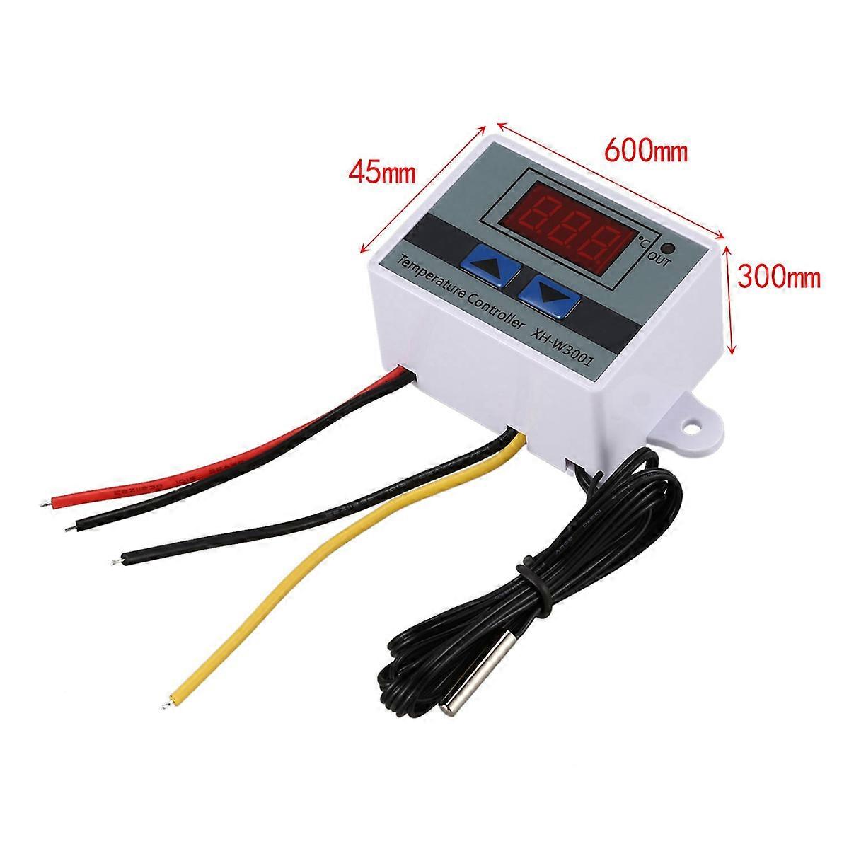 12Pcs 220V 10A Digital LED Temperature Controller Thermostat Control Switch Probe