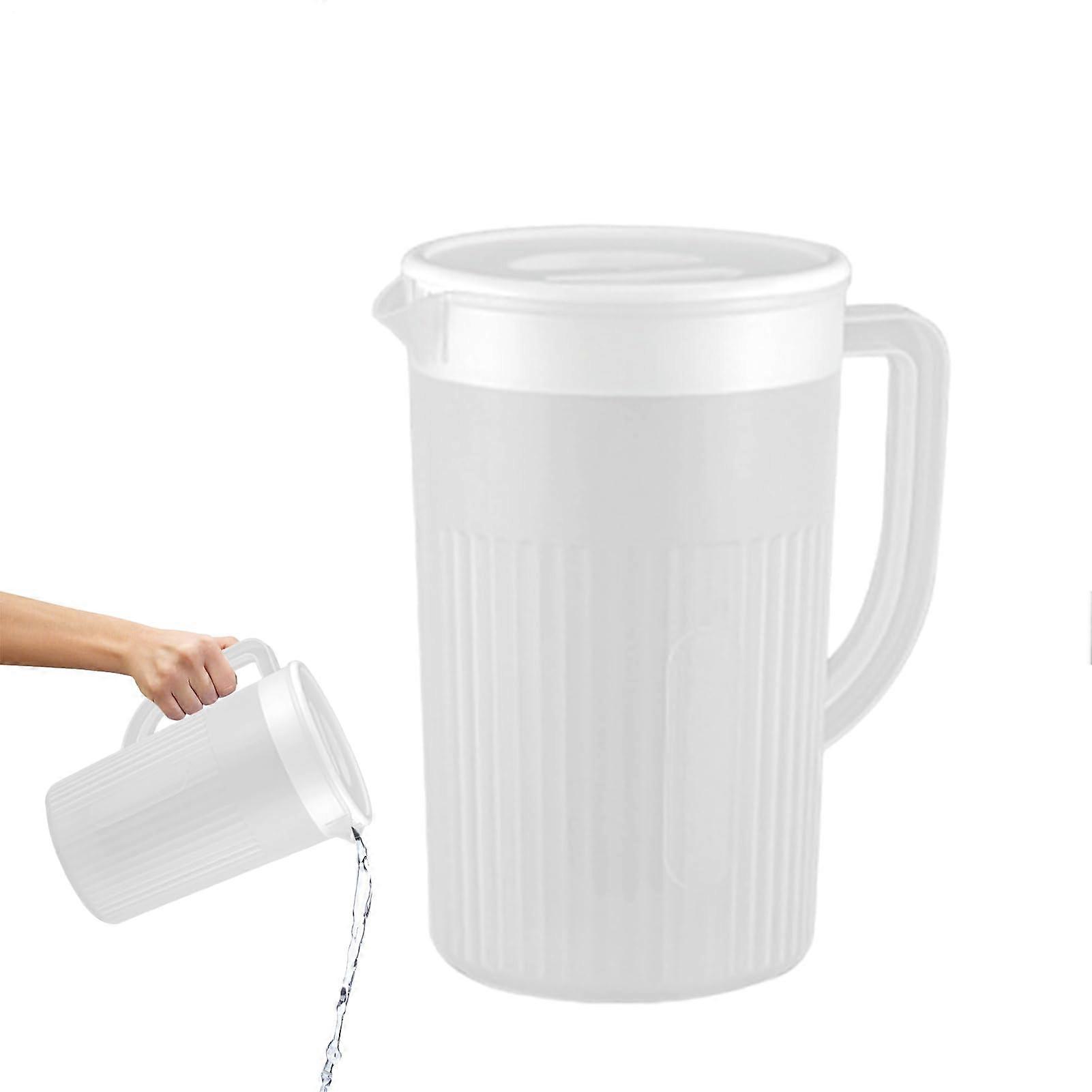 Large Water Pitcher With Lid  2.7L Airtight Carafe For Iced Tea And Lemonade Keeps Drinks Fresh