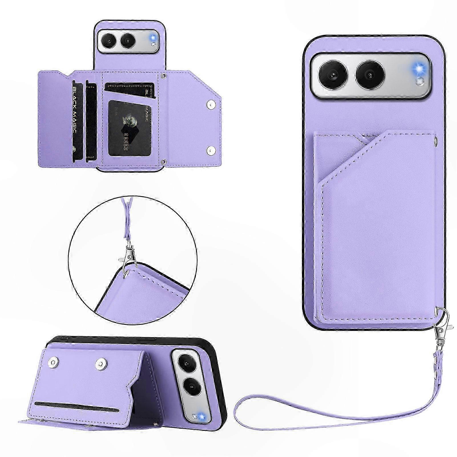 Nord 4 Phone Case with Card Holder, Kickstand, Wrist Strap & Skin-Touch Cover