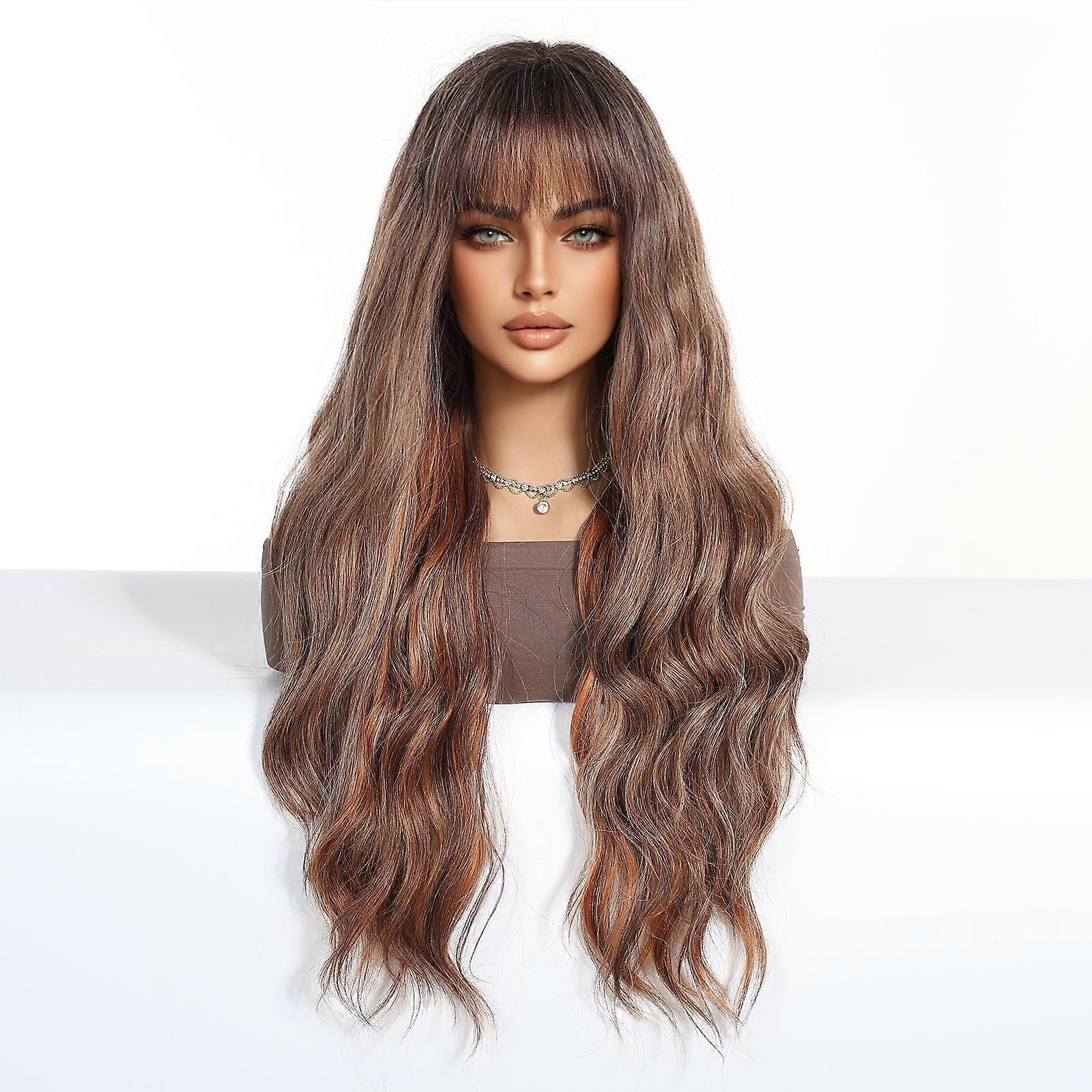 Light Brown Machine Made Heat-Resistant Glueless Wear and Go Wig - Natural Look for Daily Wear