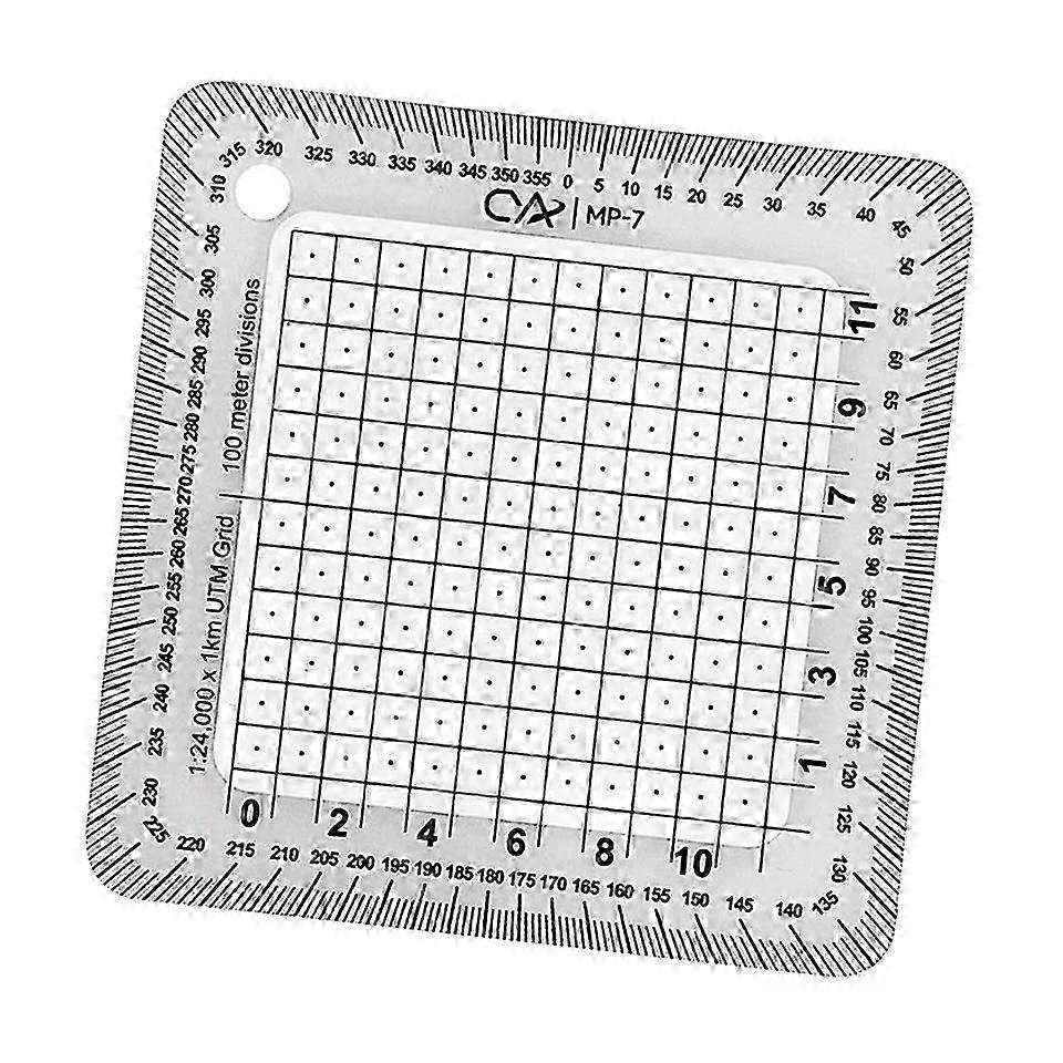 Geographic Coordinate Ruler, UTM Grid Accurate Portable Map Reading Tool