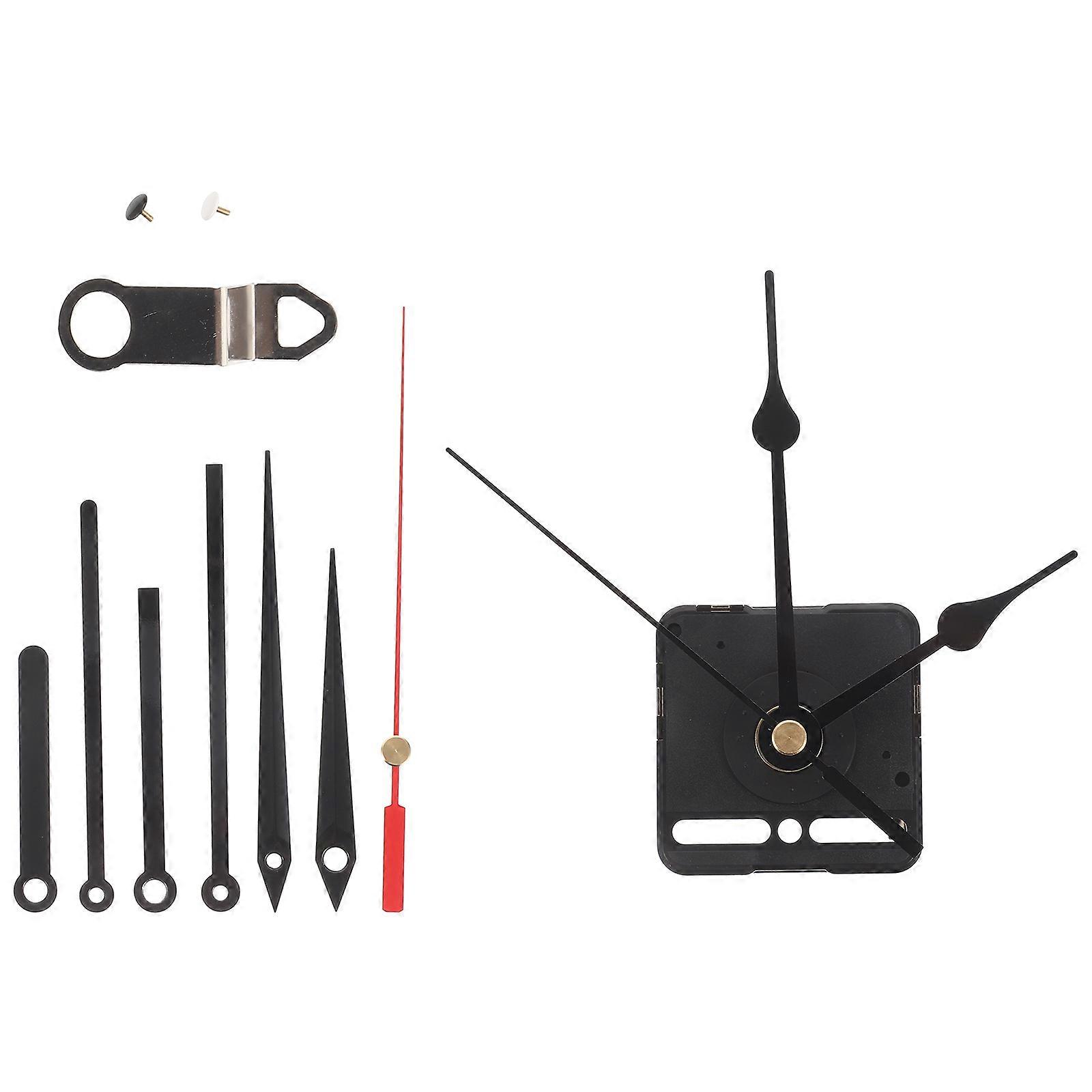 Wall Clock Movement Components Square Clock Mechanism Black Plastic with Silent Design 1 Set