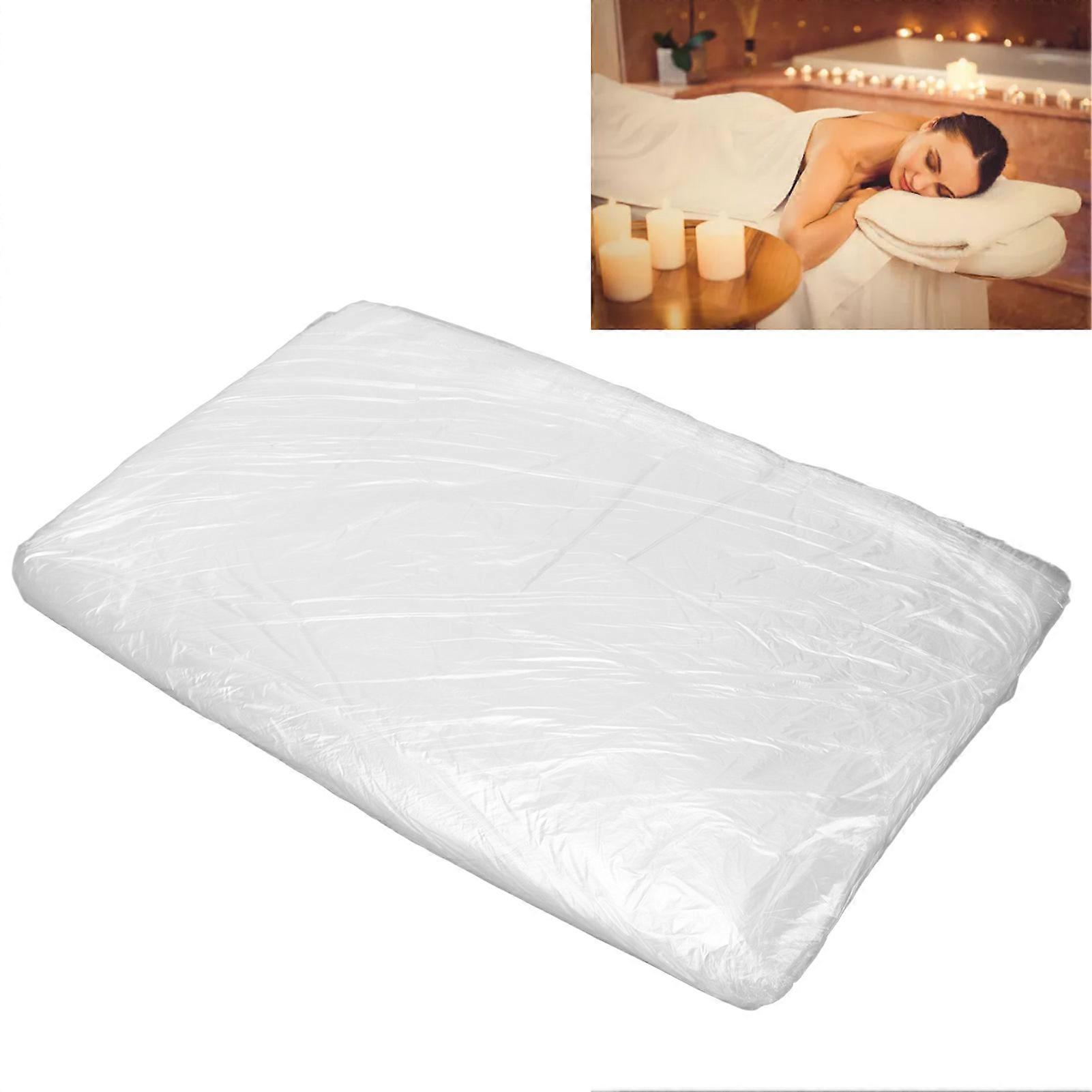 90pcs Transparent Waterproof Disposable Massage Bed Sheets Plastic